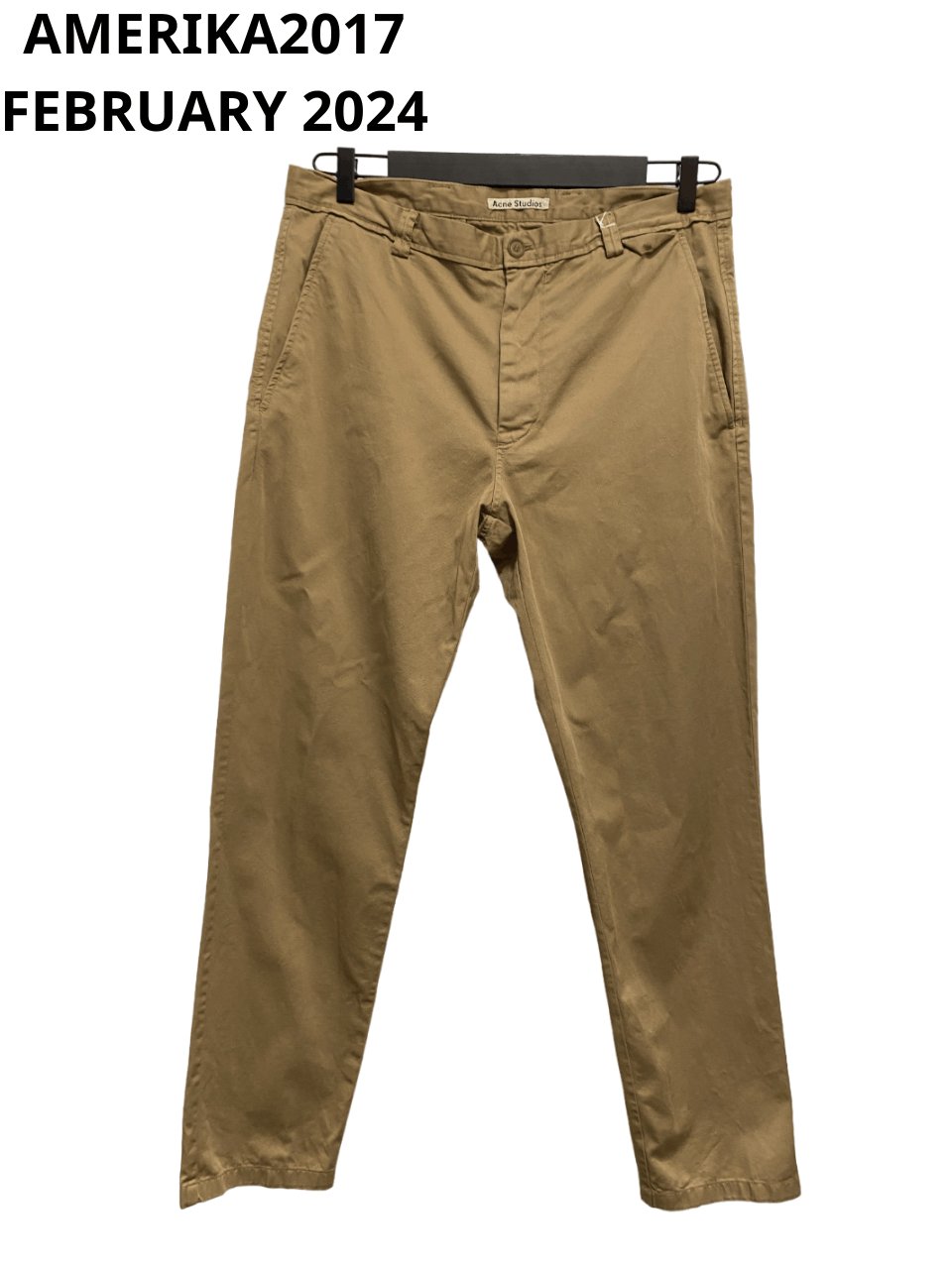 Image of Acne Studios Causal Pants Size 52 in Camel, Men's