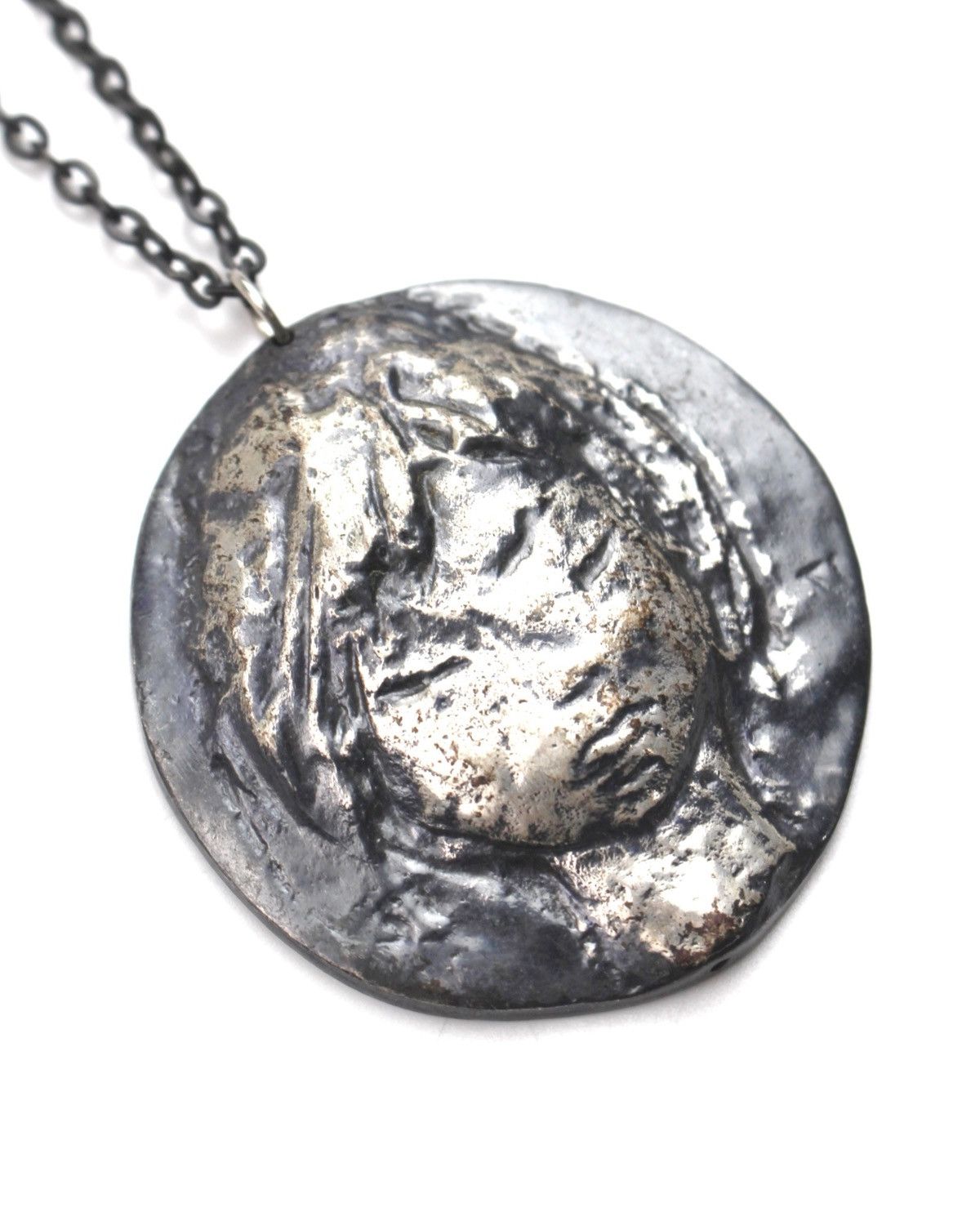 Vintage 2000S JAPANESE MADE BOY FACE MEDALLION NECKLACE Size ONE SIZE - 3 Thumbnail