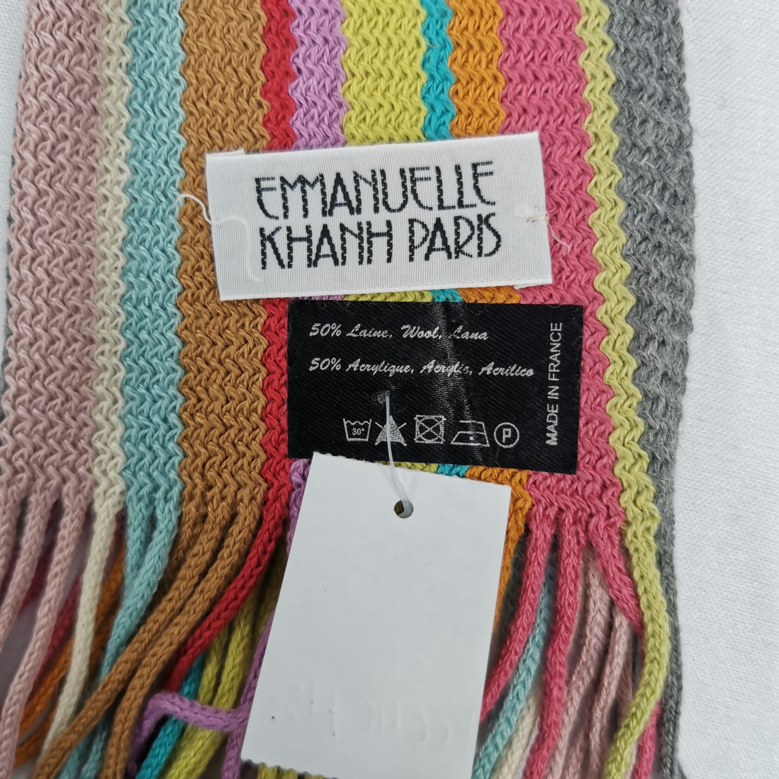 Emmanuelle Khanh Vintage Emmanuelle Khanh Paris Scarf Muffler Wool Scarves Size ONE SIZE - 4 Thumbnail