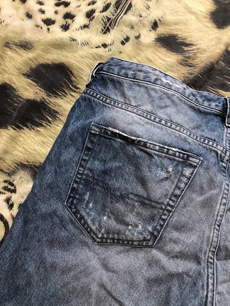 Diesel Jean Shorts Denim Distressed Hip Hop Grunge Jorts Y2K Size 29" - 21 Thumbnail
