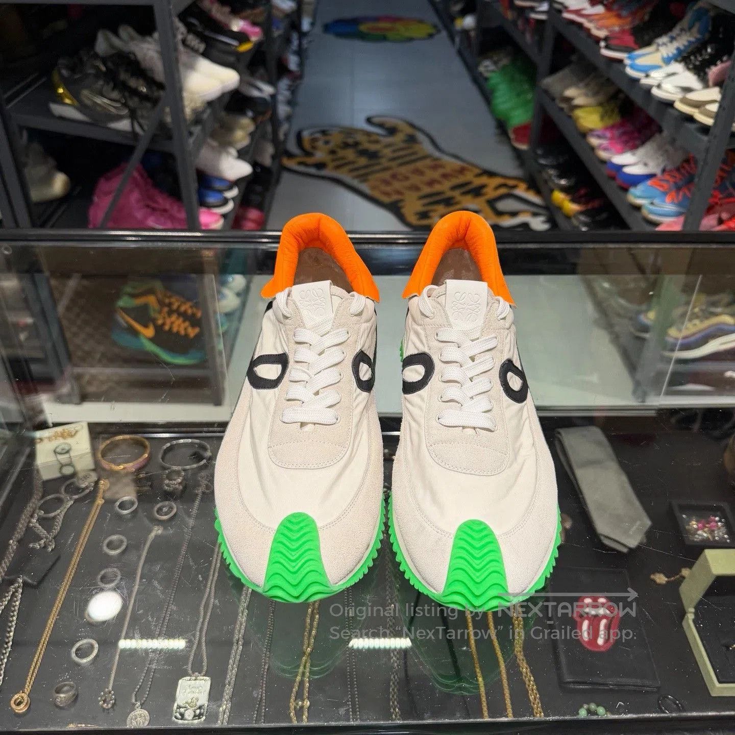 Loewe Loewe Flow Runner Gray-Green Sneakers. Size US 10 / EU 43 - 2 Thumbnail