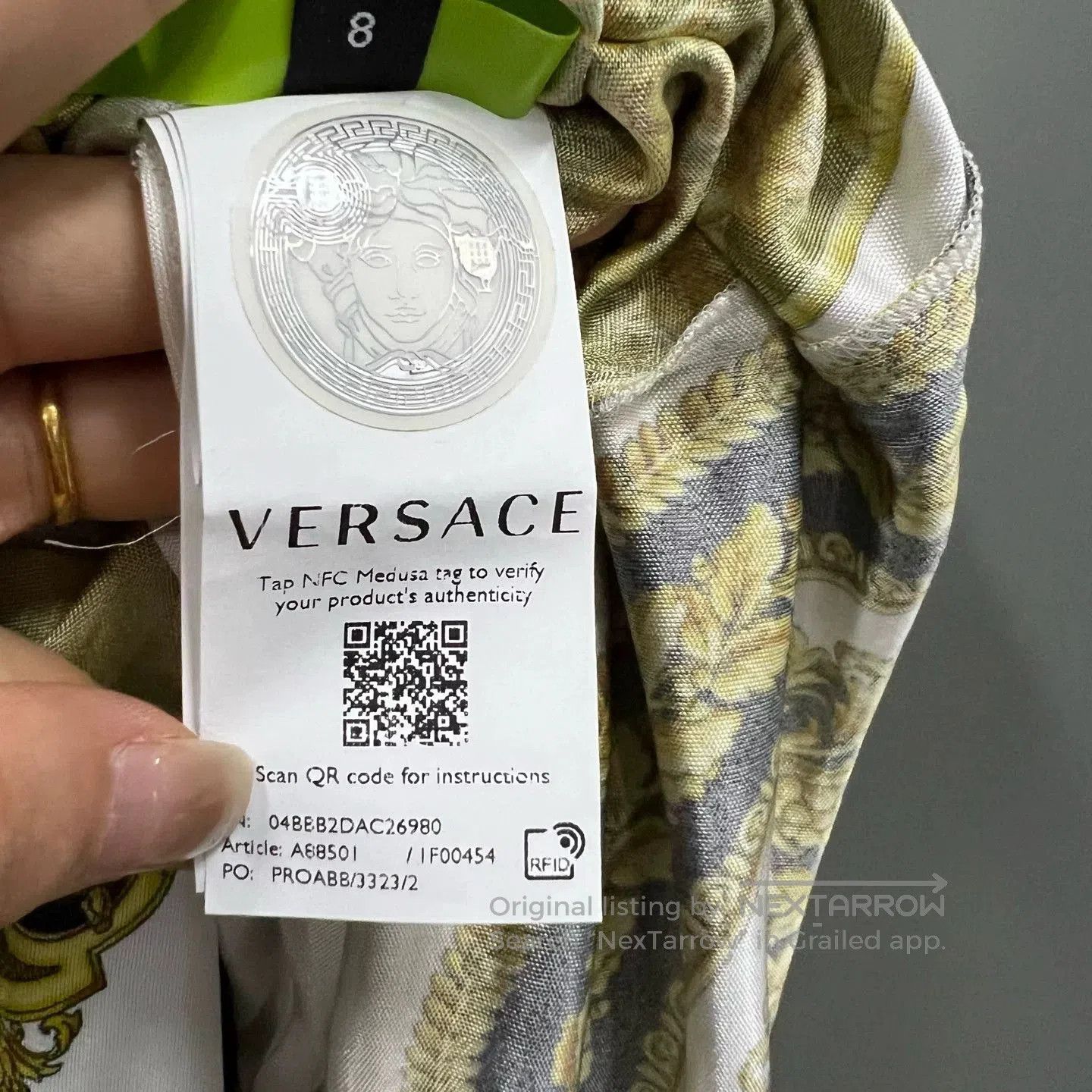 Versace Versace Baroque Print One-Shoulder Sleeveless Dress. Size M / US 6-8 / IT 42-44 - 3 Thumbnail
