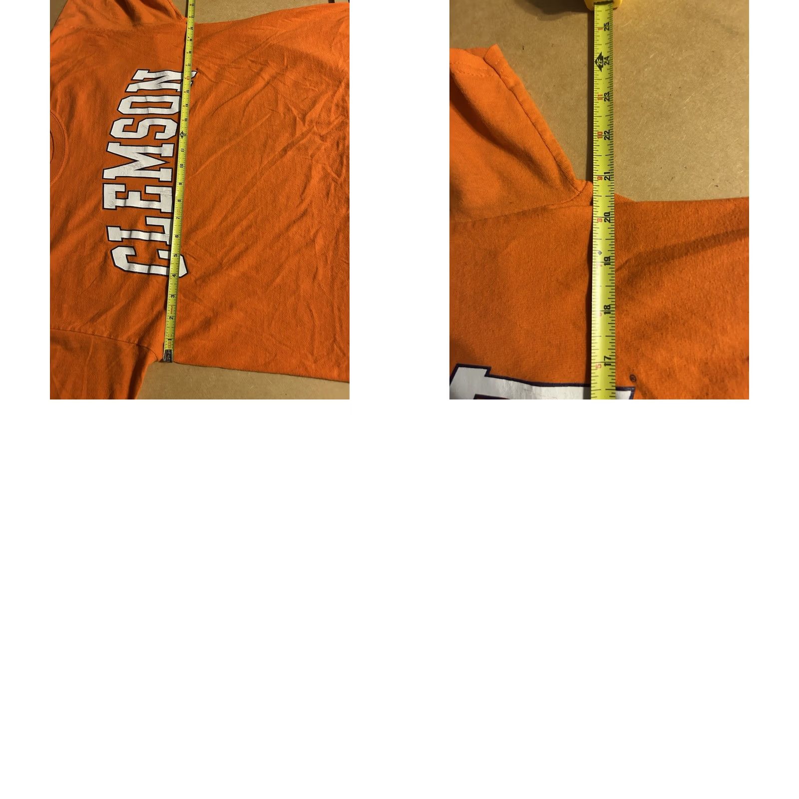 Spell Vintage Clemson University Big Front Spell out Shirt Adult Large Orange Short Sleeve Size US L / EU 52-54 / 3 - 9 Thumbnail