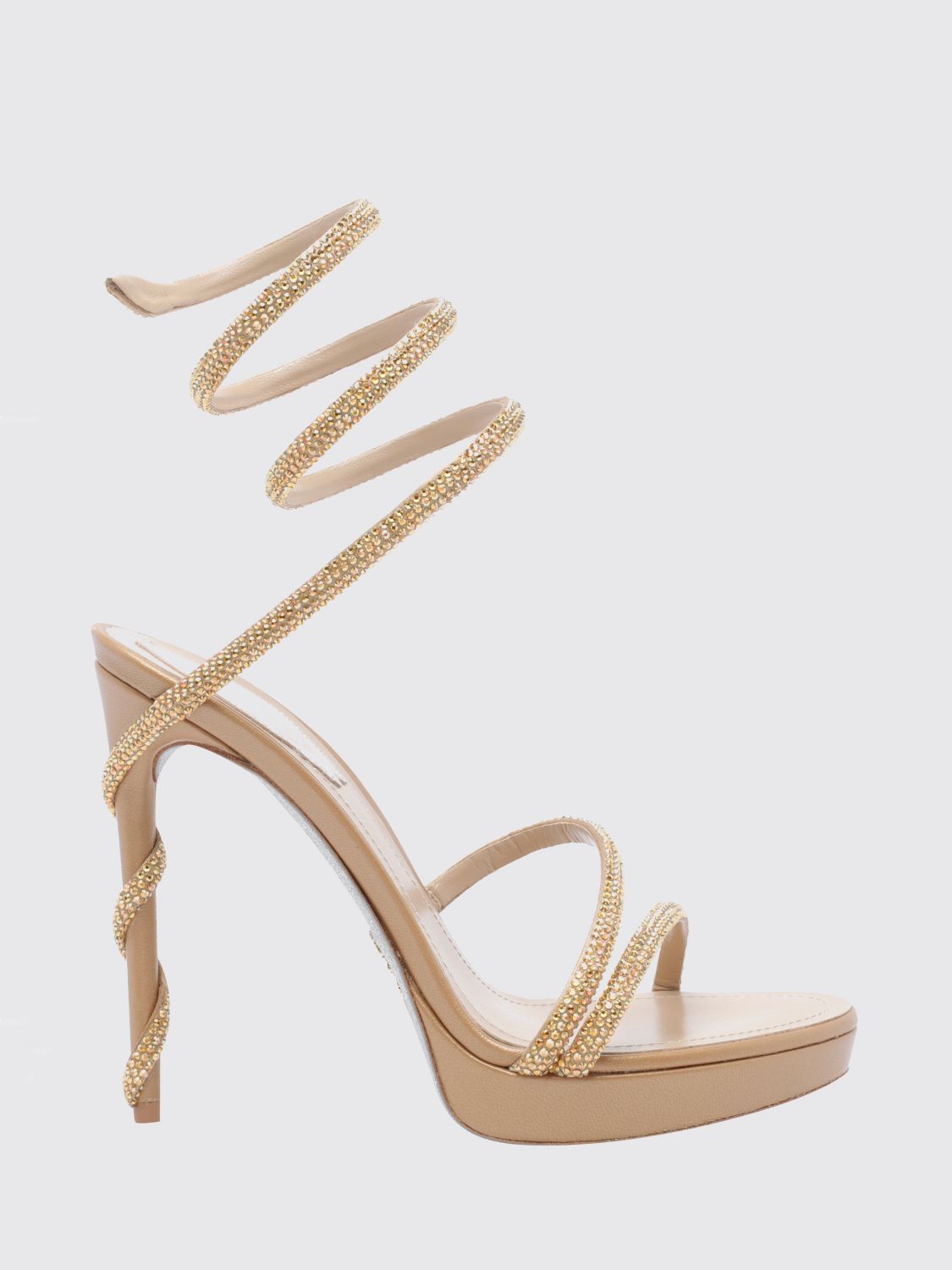 Rene Caovilla Rene Caovilla Heeled Sandal Woman Gold Size US 7.5 / IT 37.5 - 1 Thumbnail