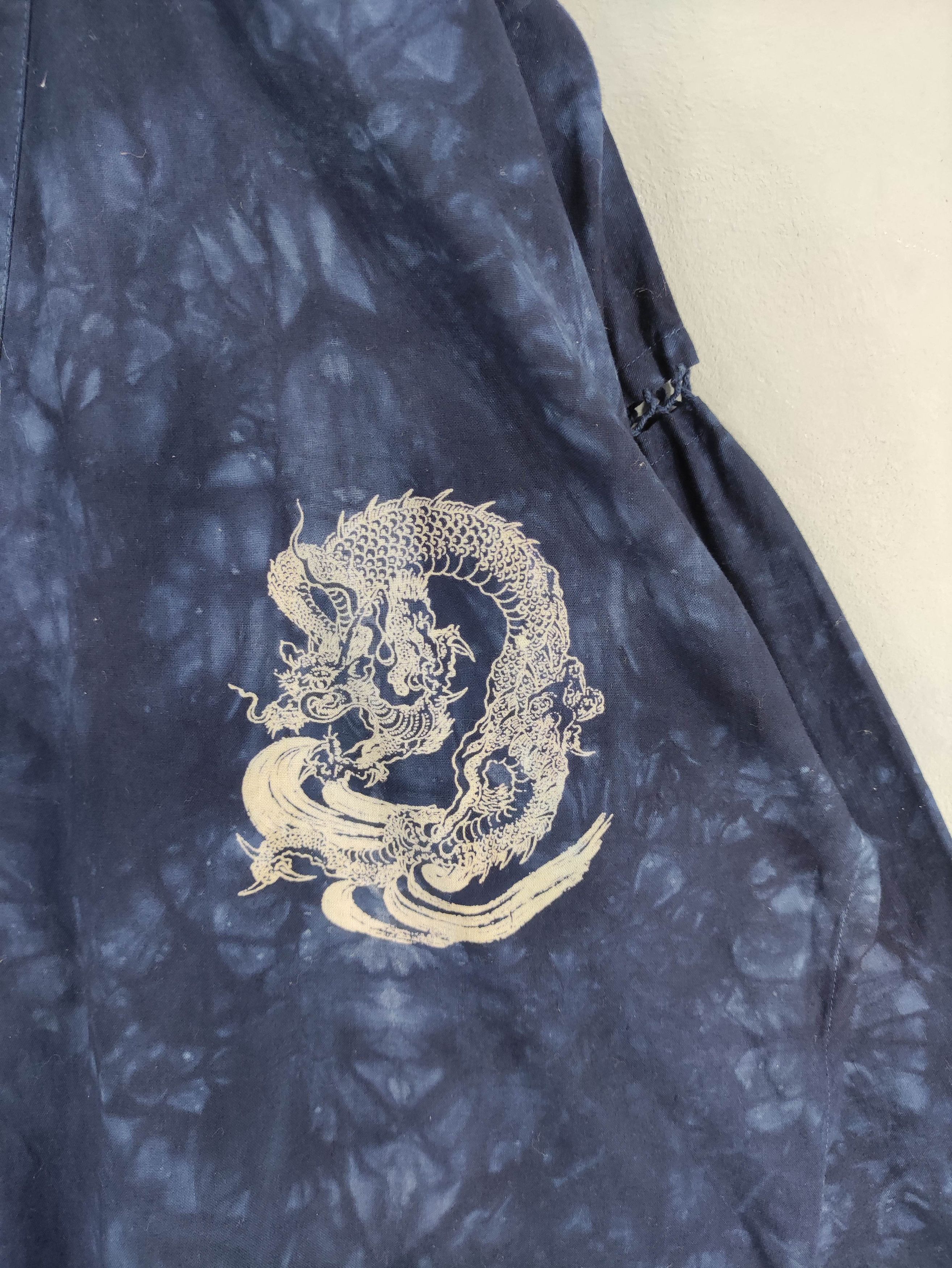 Komono Vintage Japanse Dragon Kimono Cardigan Size US L / EU 52-54 / 3 - 2 Thumbnail