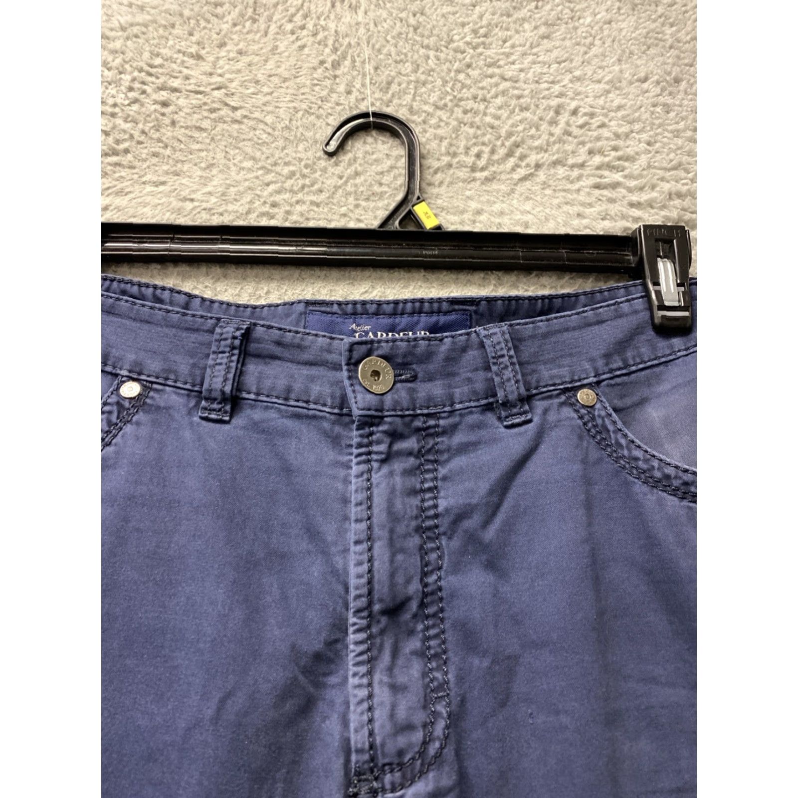 Vintage ATELIER GARDEUR Pants Mens Size 38x30 Regular Chino Navy 5-Pocket Straight Mid-Rise Button Zipper Cotton Blend Casual Pants Mens Size US 38 / EU 54 - 2 Thumbnail