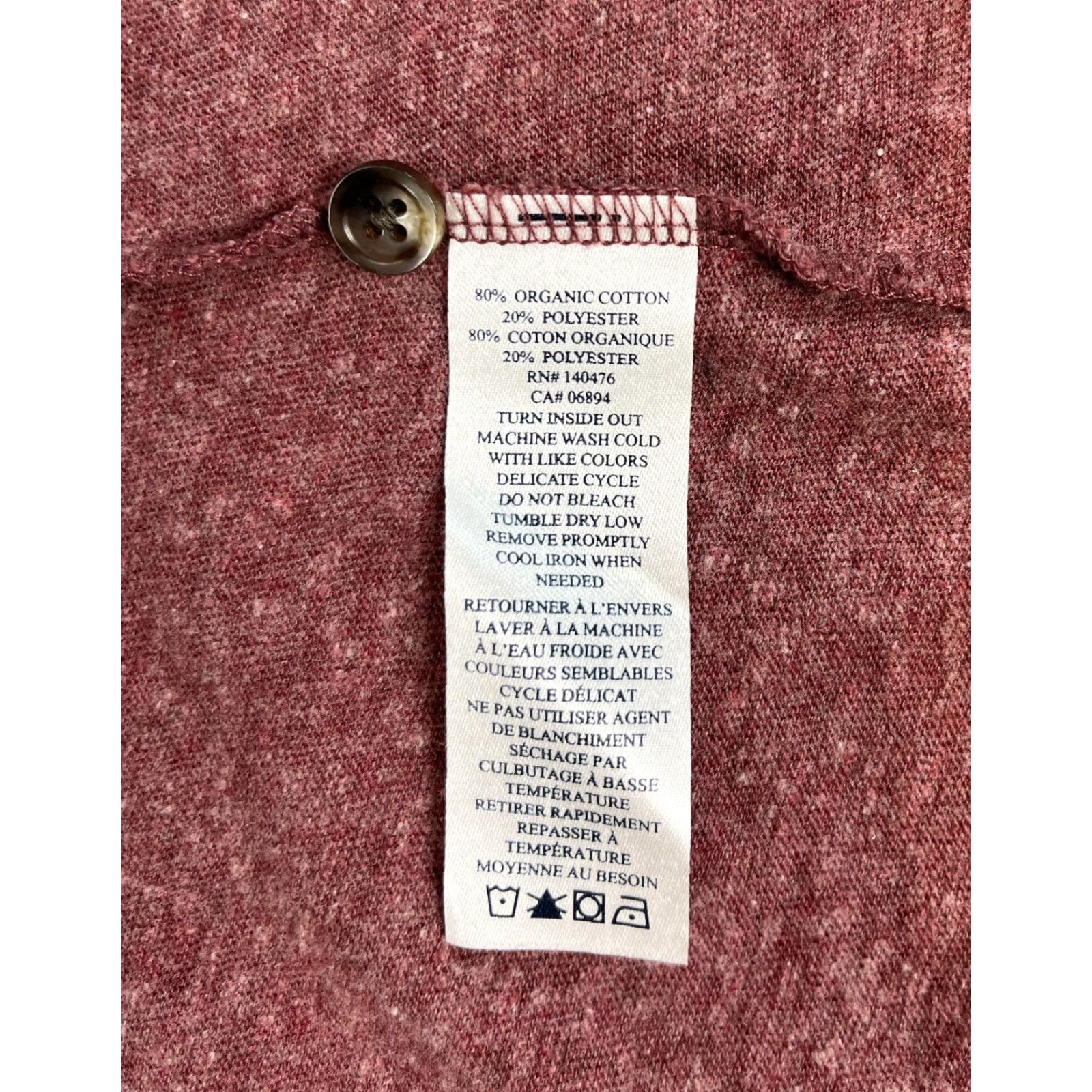 Faherty VINTAGE Faherty Movement Long Sleeve Polo Shirt Mens 2XL Merlot Organic Cotton Blend Polo Classic Pockets 80% Organic Cotton, 20% Polyester Size US XXL / EU 58 / 5 - 7 Thumbnail