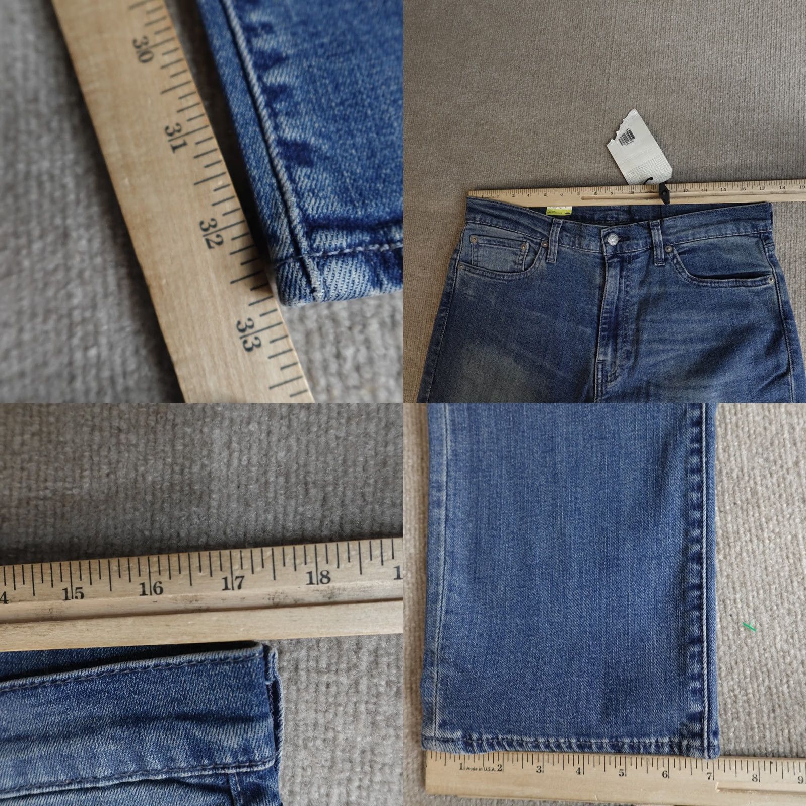 Levi's Levi's 511 Jeans 36 x 33 Blue Zip Fly Regular 5-Pocket Denim Cotton Polyester Mens Straight Big E NEW Size US 36 / EU 52 - 8 Thumbnail