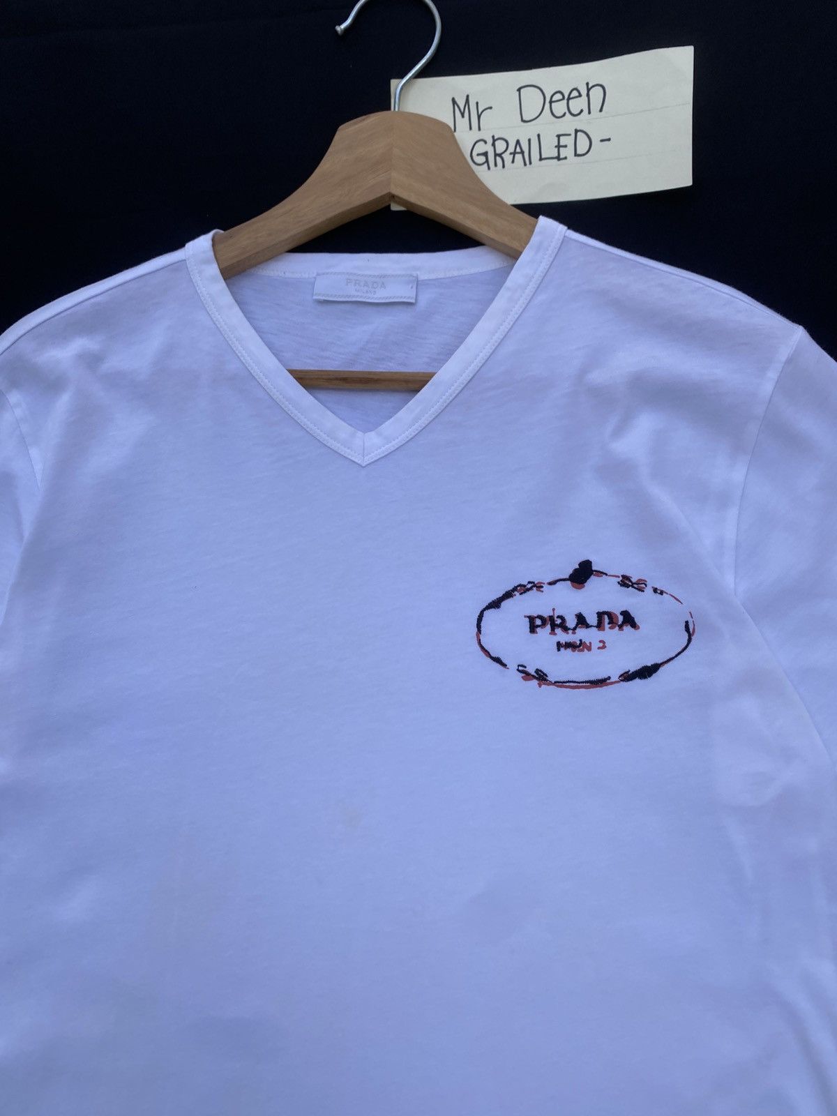 Prada Rare PRADA Man V Neck Tshirt Size US S / EU 44-46 / 1 - 1 Thumbnail