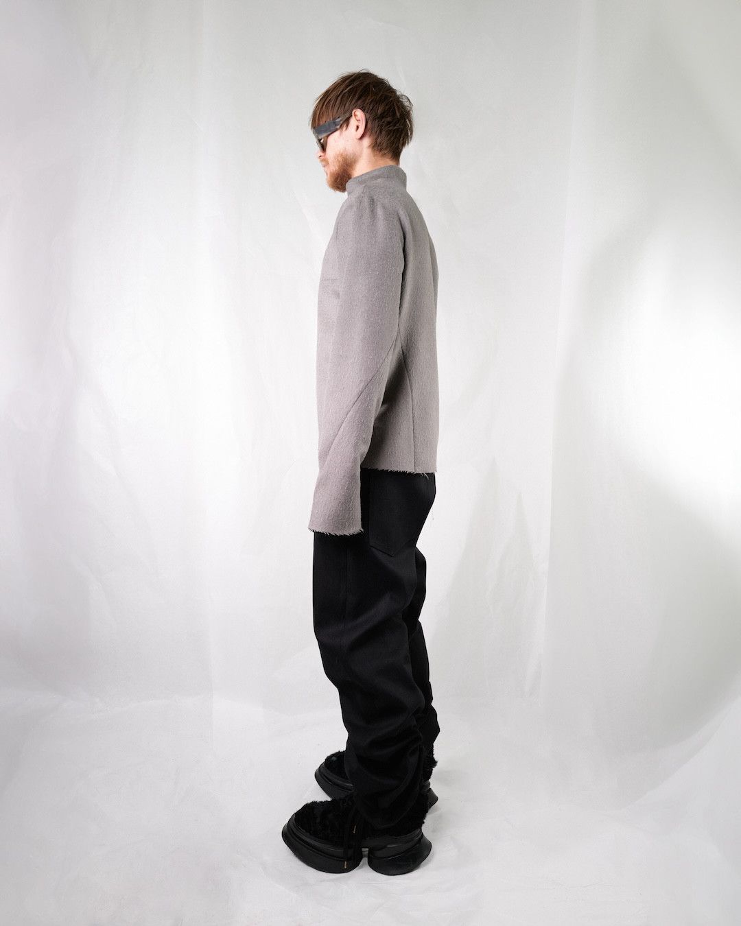 Other TAILORED WOOL JACKET GREY 04.01 Size US L / EU 52-54 / 3 - 4 Thumbnail