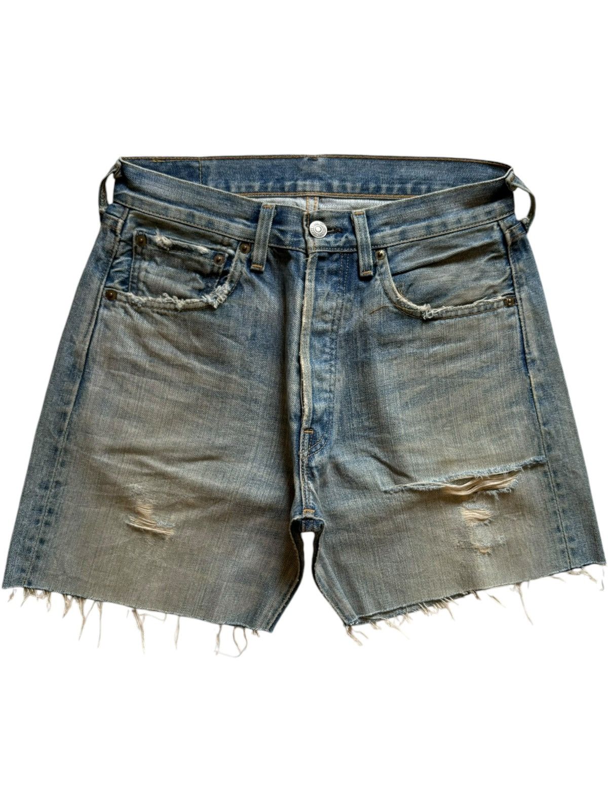 Levi's × Levi's Vintage Clothing Vintage 80s Levis 501 Big E Selvedge Mud Wash Jean Shorts Size US 29 - 2 Thumbnail