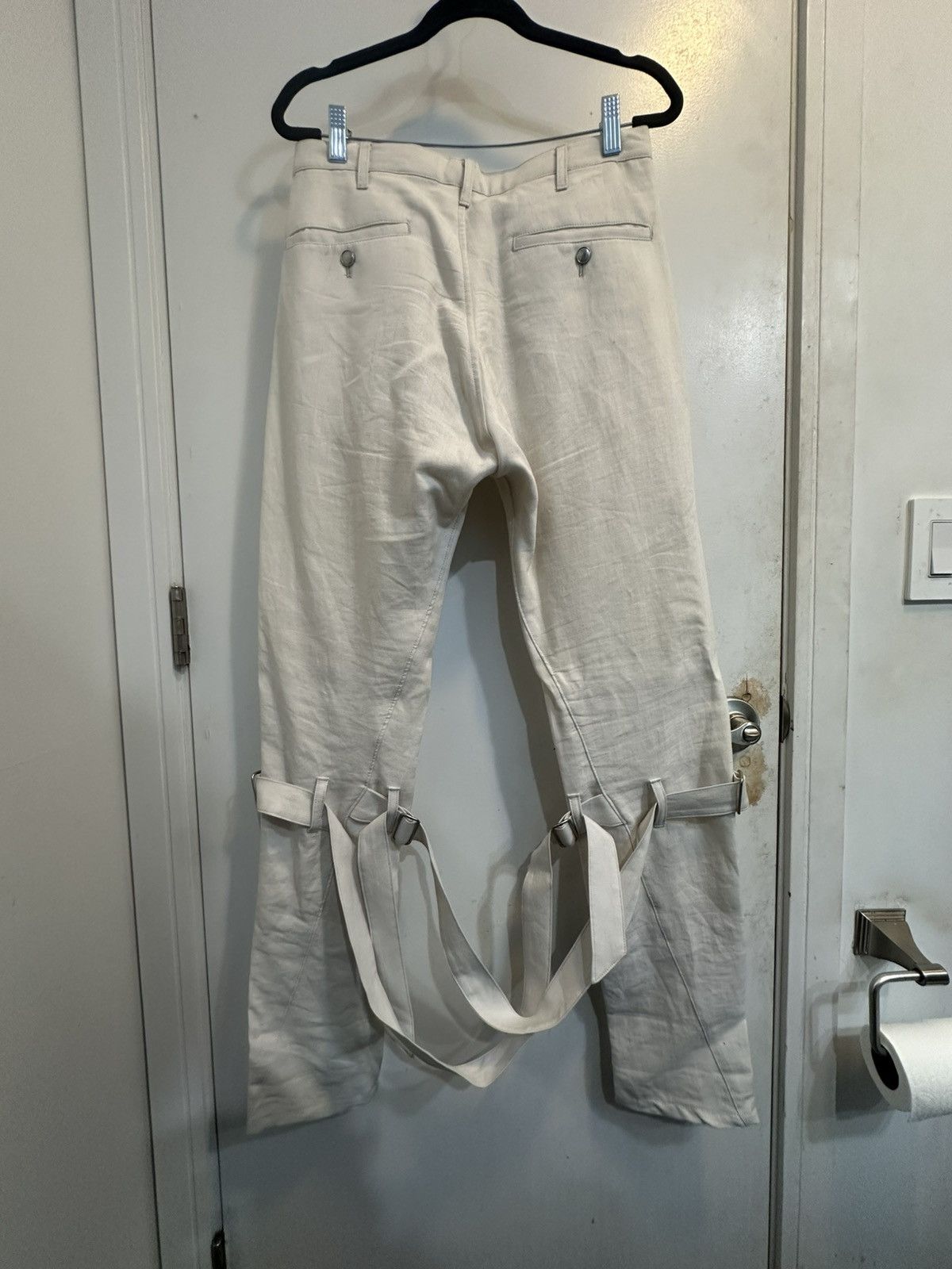 Sulvam Sulvam Linen Belted Bondage Pants Size US 28 / EU 44 - 2 Thumbnail