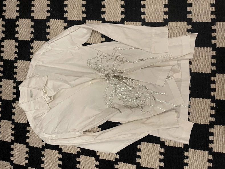 Dries Van Noten dries van noten size:36 white blouse 2503-Nextarrow Size US M / EU 48-50 / 2 - 1 Thumbnail