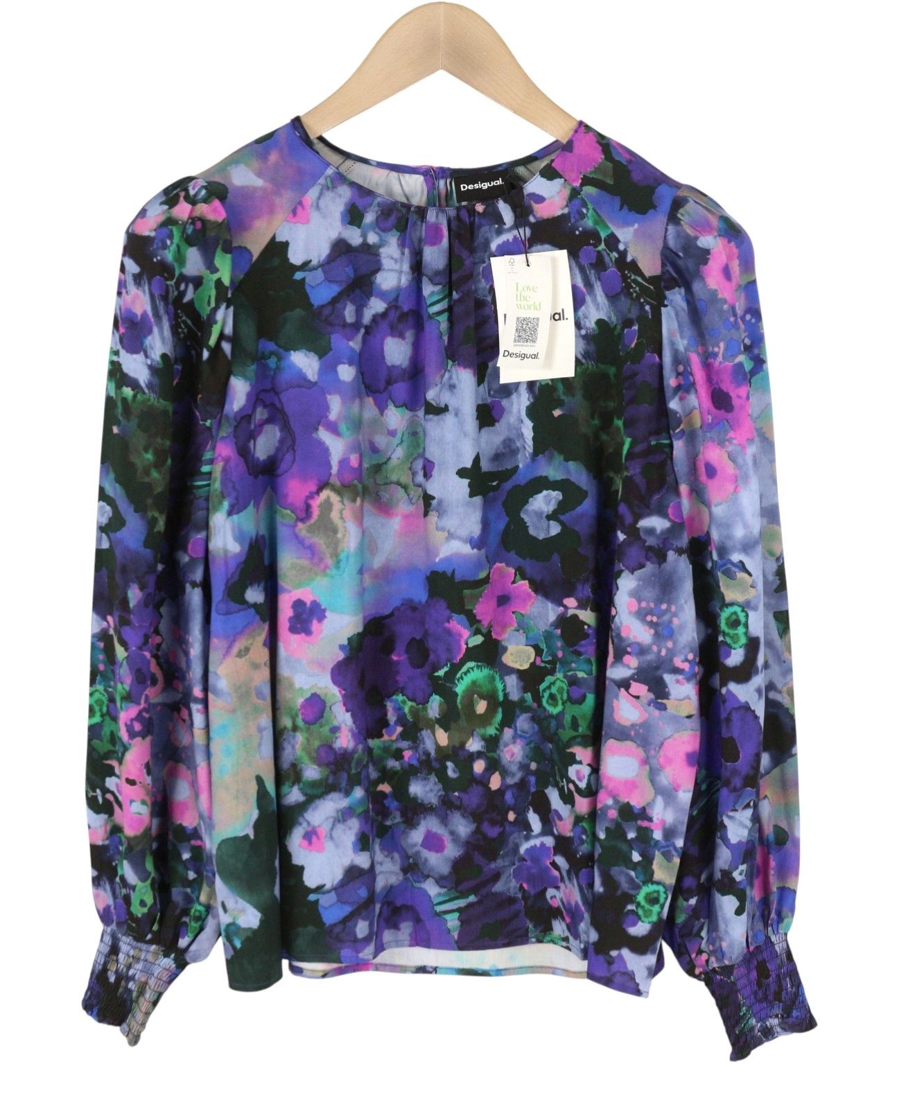 Desigual BLUS CAIRO REP S Colourful Floral Blouse 88937 Size S / US 4 / IT 40 - 4 Thumbnail