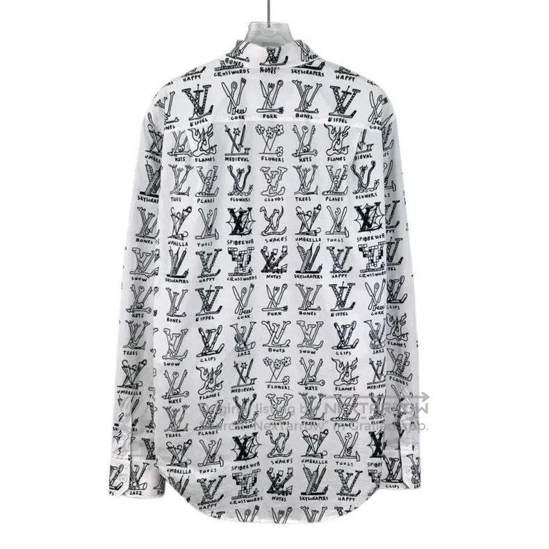 Louis Vuitton Louis Vuitton White logo doodle print full-print cotton la Size US S / EU 44-46 / 1 - 2 Thumbnail