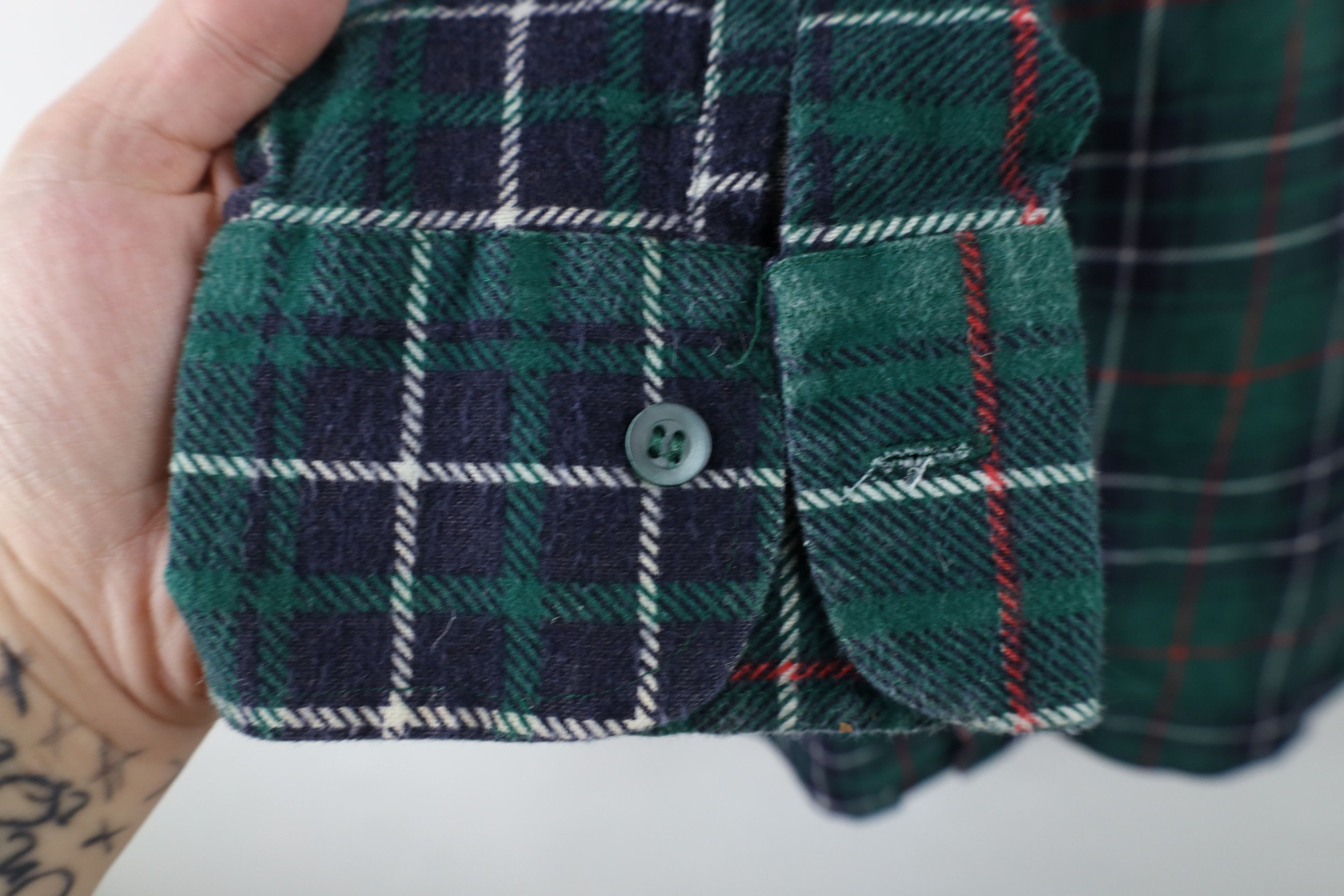 Vintage Vintage 90s Streetwear Collared Flannel Button Shirt Plaid Size US XXL / EU 58 / 5 - 6 Thumbnail