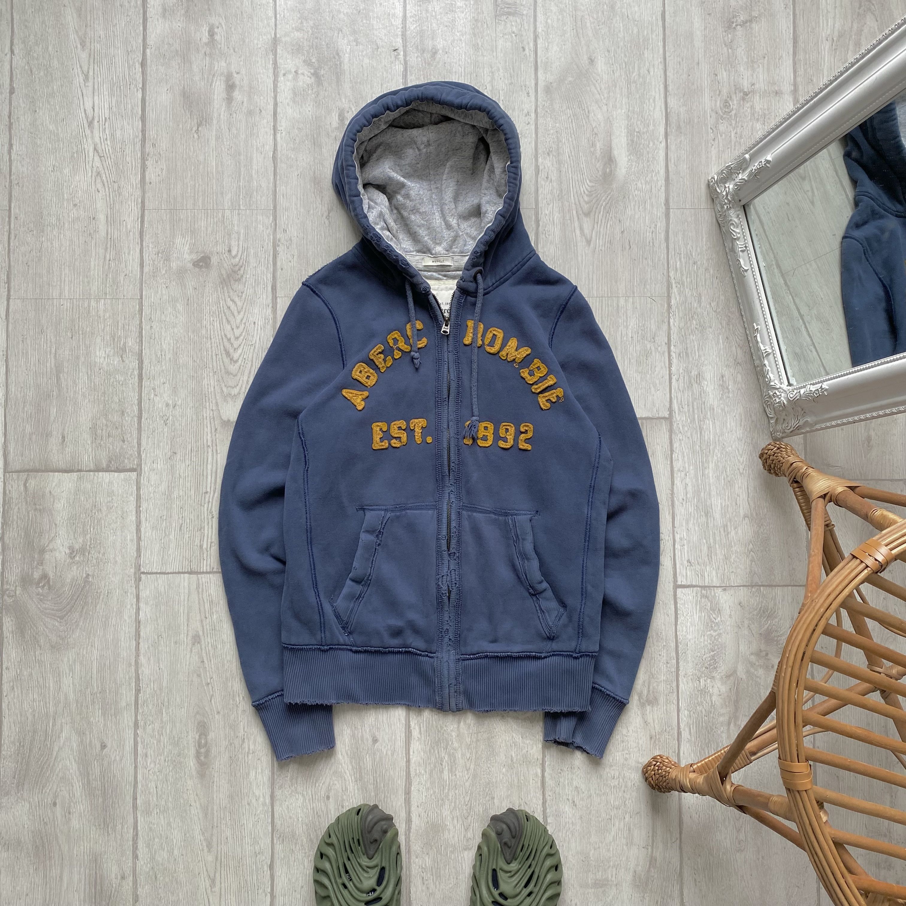 If6was9 style Abercrombie Fitch Heavy hoodie distressed Y2K