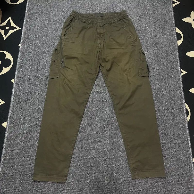 Stone Island Stone Island Men's Military Green Casual Pants 0089 Size US 32 / EU 48 - 1 Thumbnail
