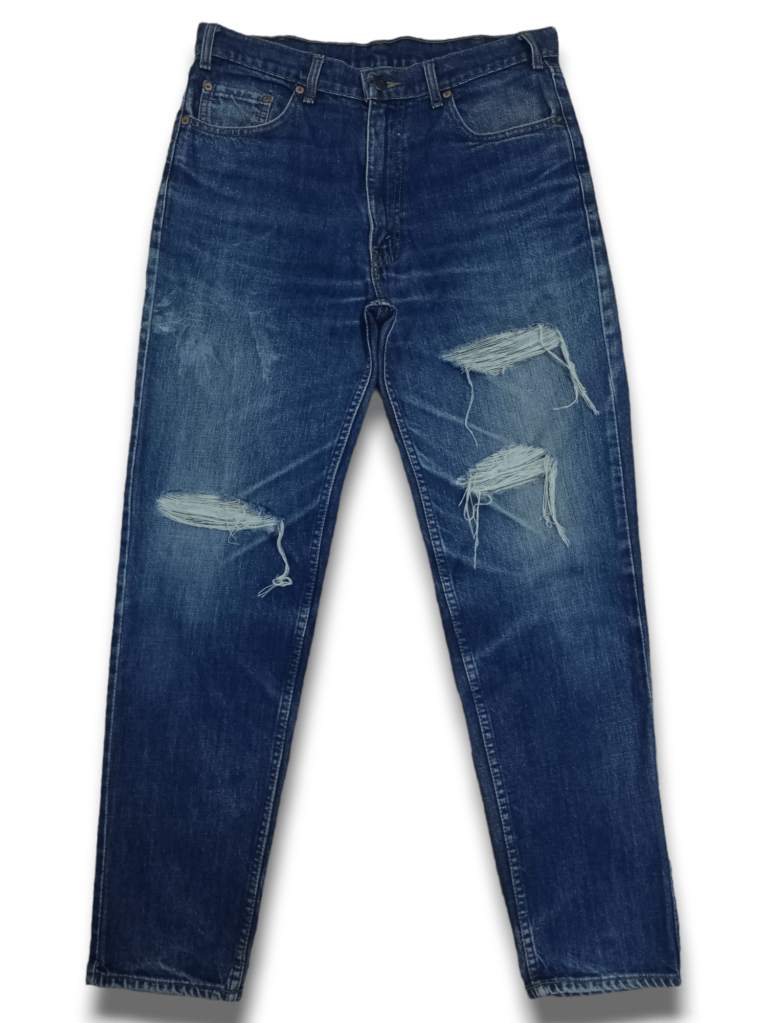 Levi's × Levi's Vintage Clothing Vintage Levis 603-0217 Blue Wash Ripped Style Jeans 33x30 Size US 33 - 3 Thumbnail