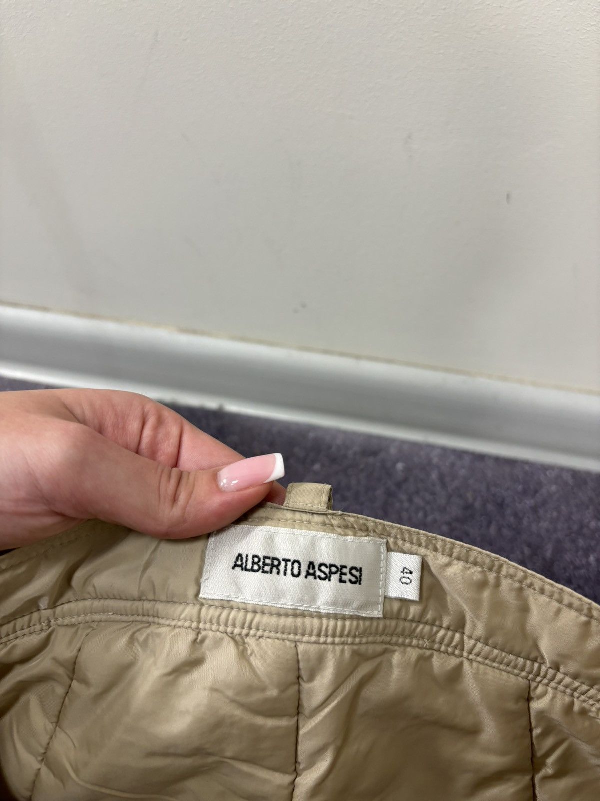 Aspesi Alberto Aspesi Women’s Rare Beige Italian Luxury Nylon Pants Size 27" / US 4 / IT 40 - 12 Thumbnail