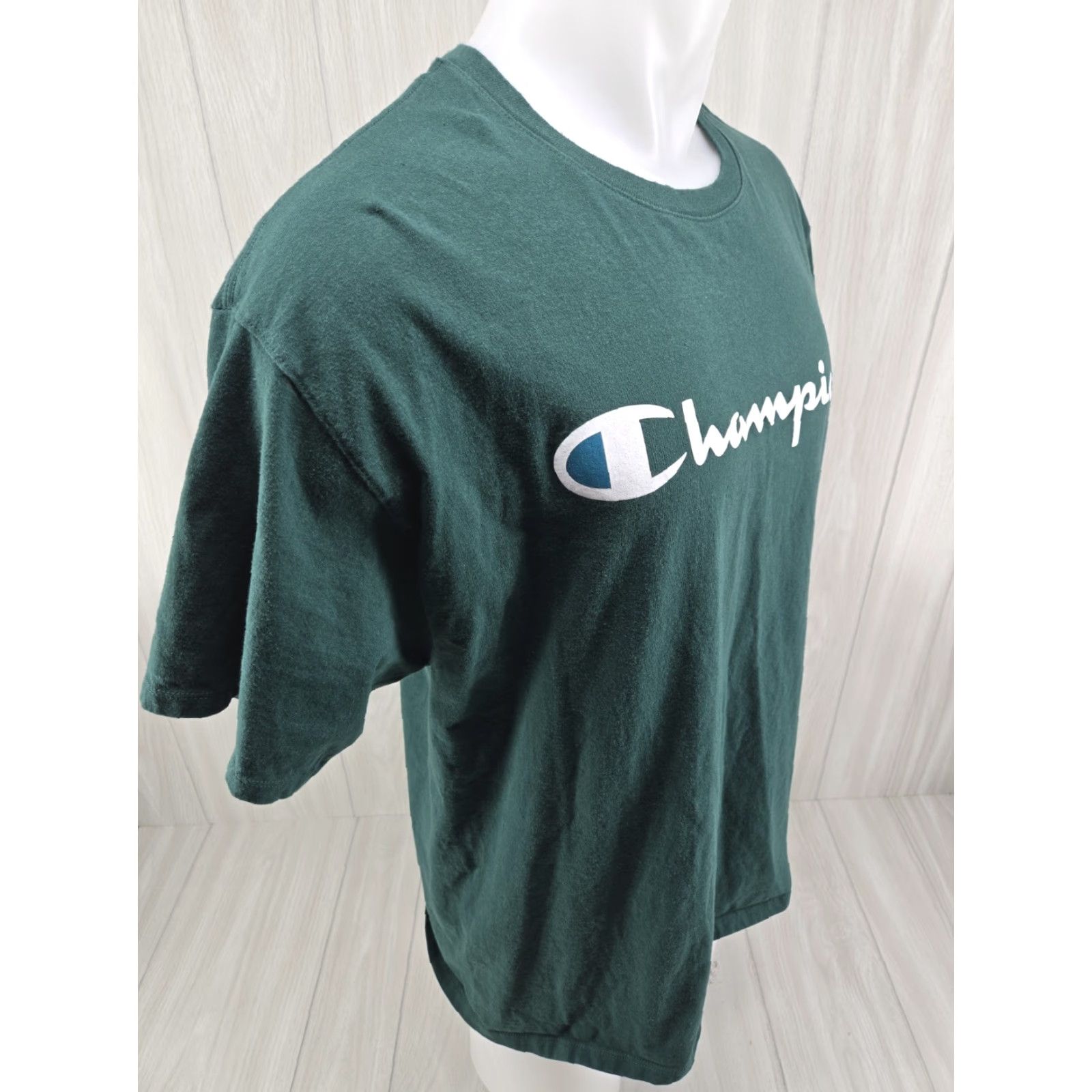 Champion Champion T Shirt Green Short Sleeve Logo Spell Out Men's XL Size US XL / EU 56 / 4 - 7 Thumbnail