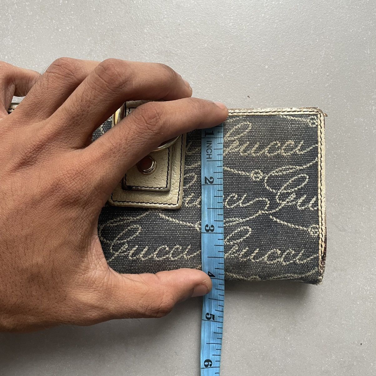Gucci Vintage Gucci Denim Blue Wallet Size ONE SIZE - 14 Thumbnail