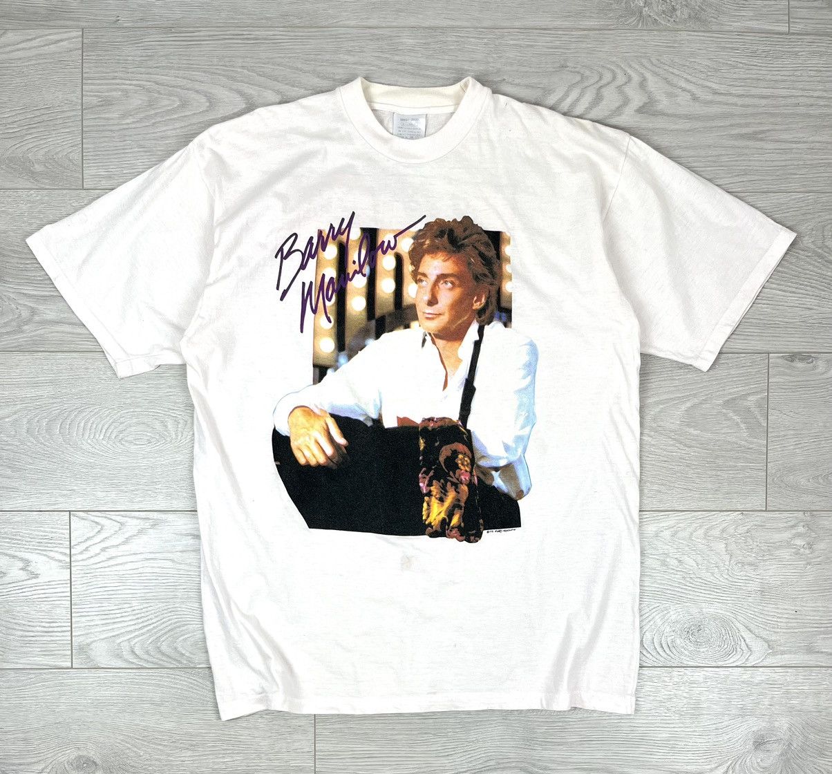 Band Tees × Vintage Barry Manilow 1991 Vintage Singer T Shirt Size US XL / EU 56 / 4 - 1 Thumbnail