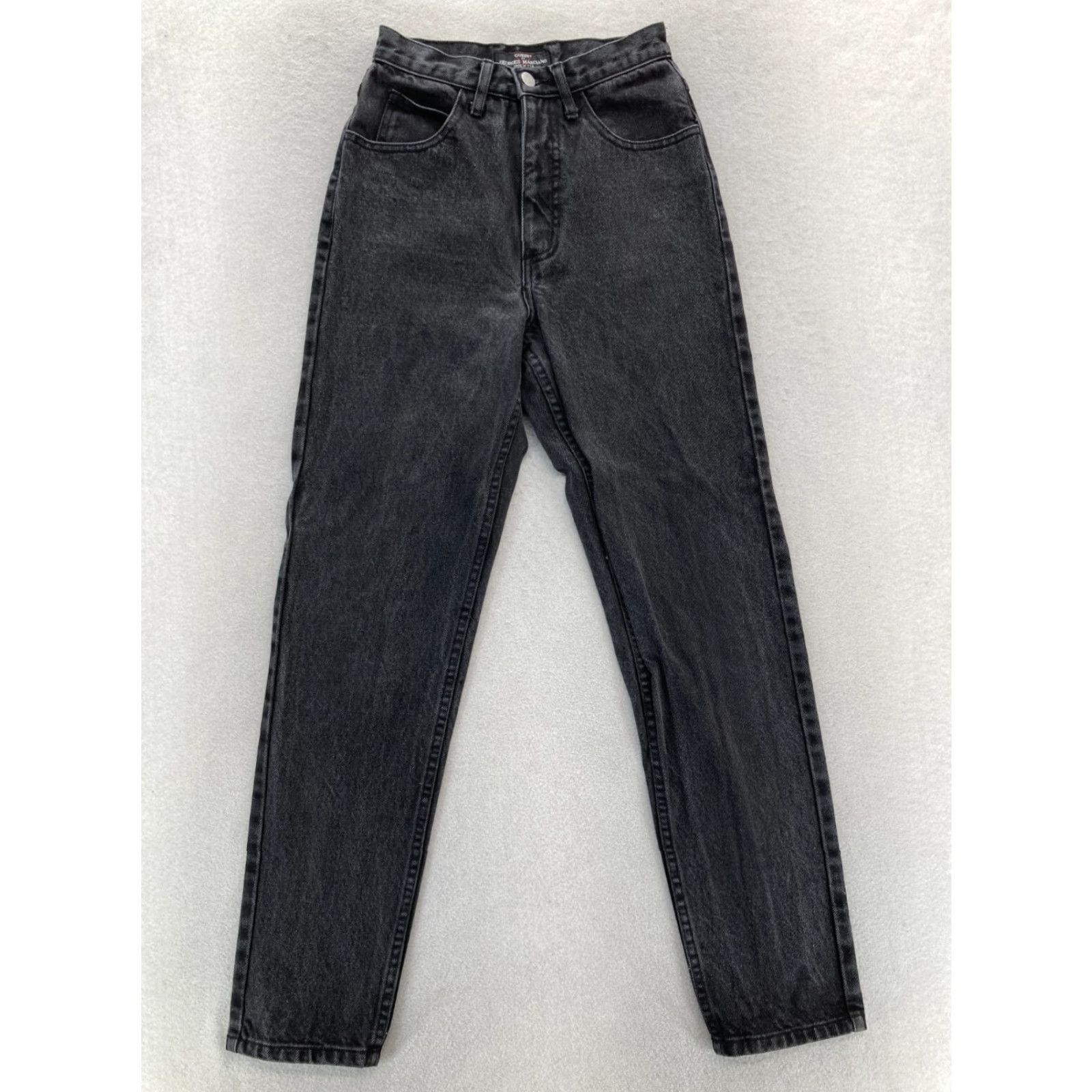 Guess VINTAGE GUESS Jeans Women's 28 Black Denim Tapered USA Hip Hop Georges Marciano Size 28" / US 6 / IT 42 - 2 Thumbnail