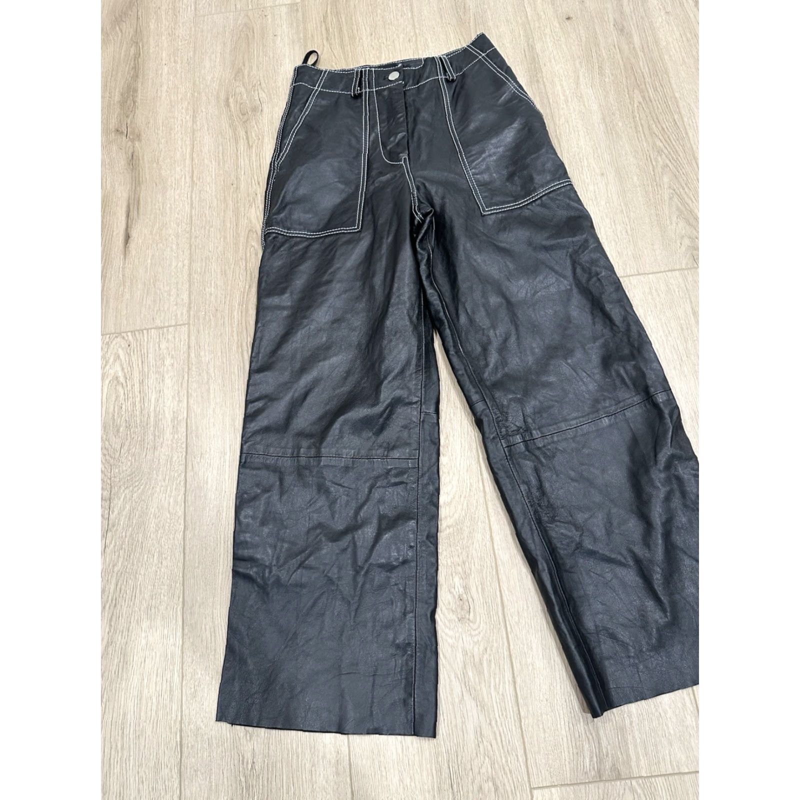 Deadwood Leather Deadwood Black Pants Cropped Women 36 Leather Size 25" / US 0 / IT 36 - 3 Thumbnail