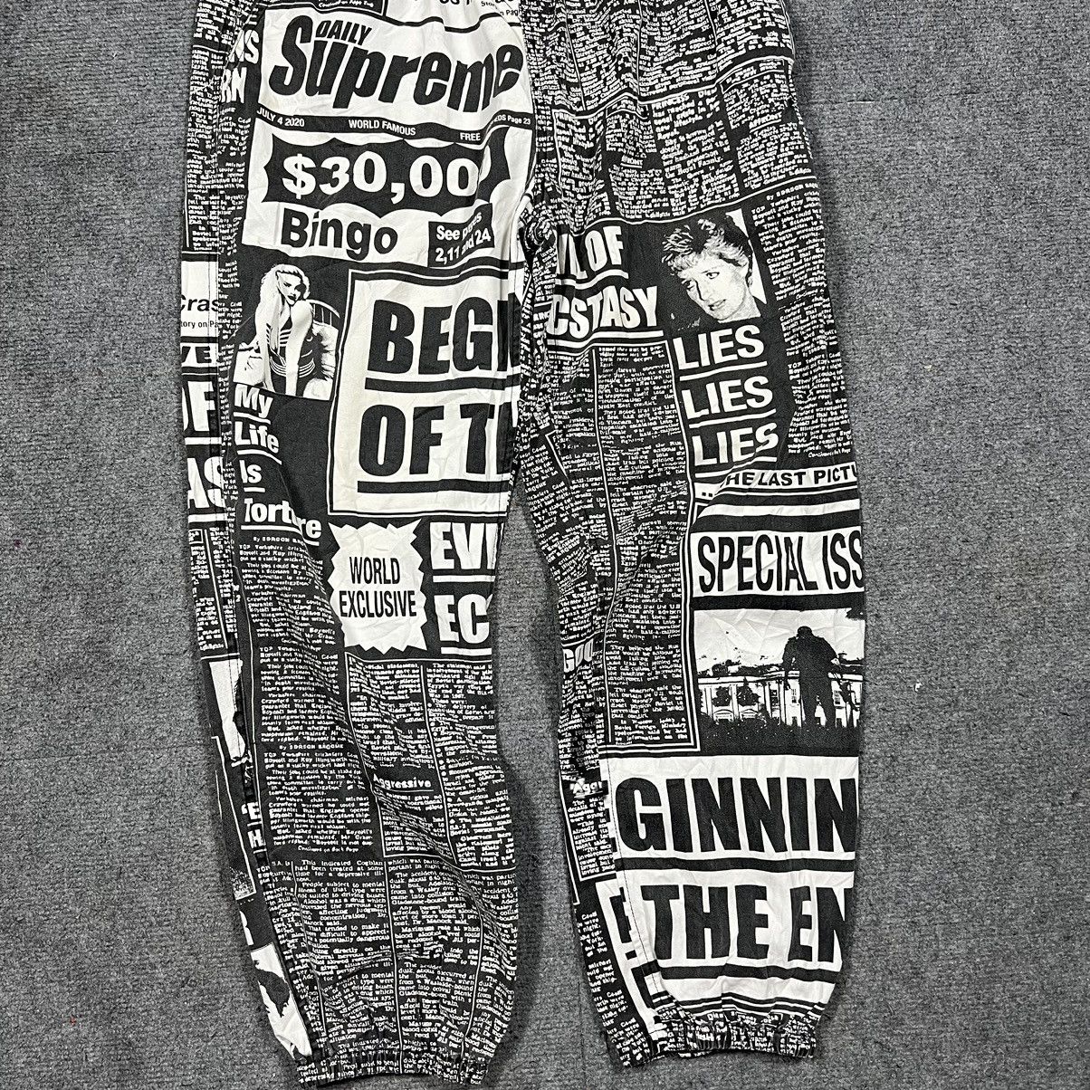 Supreme supreme newsprint skate pants FW18 Size US 34 / EU 50 - 3 Thumbnail