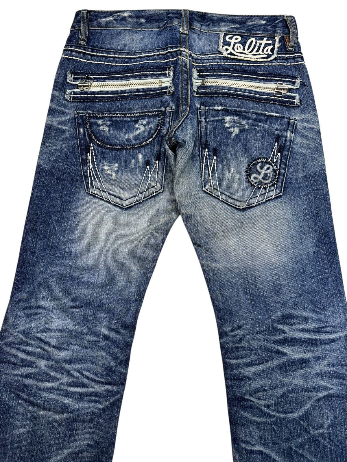 Kapital 💥LOLITA YOSHITOMO NARA DISTRESSED DENIM JEANS Size US 31 - 5 Thumbnail