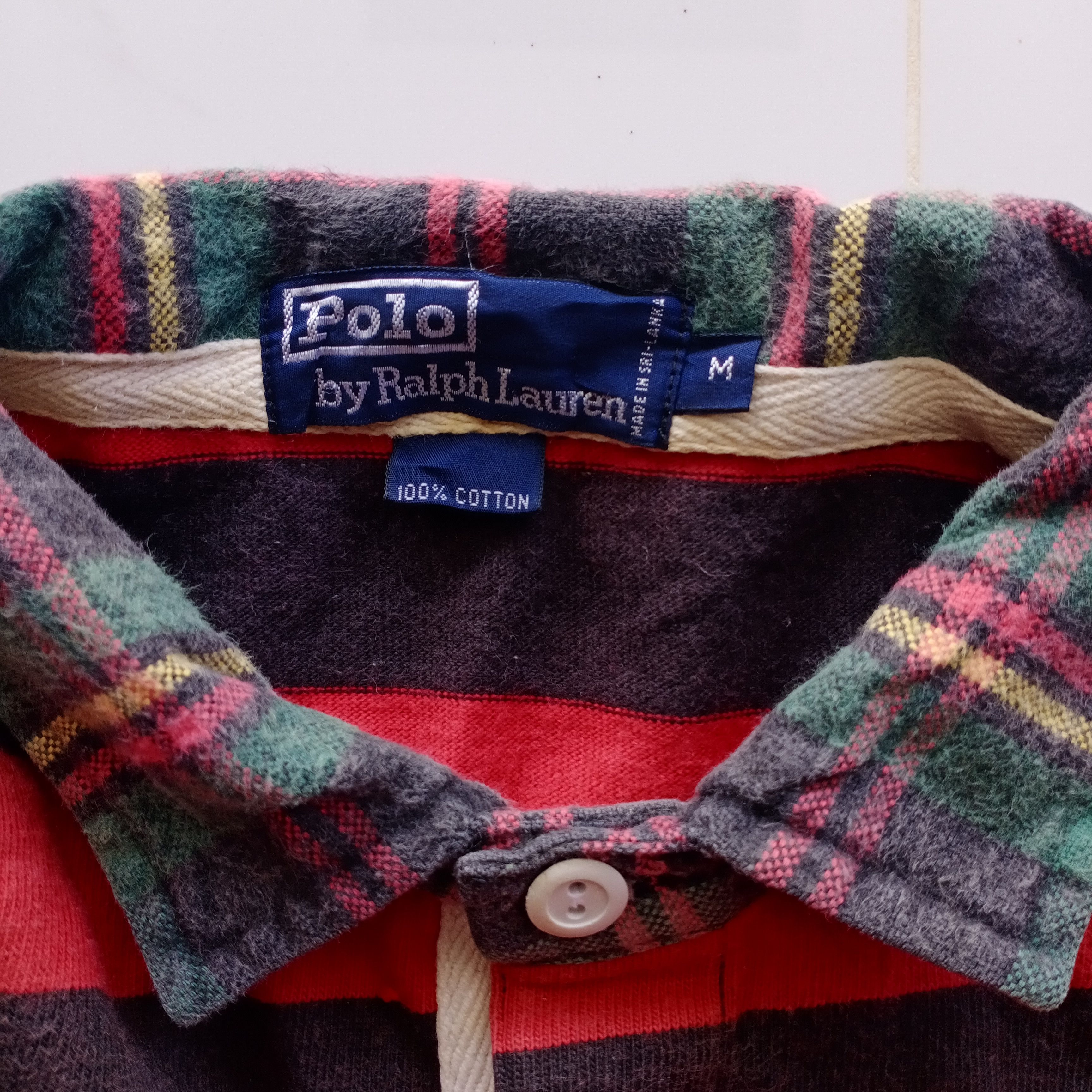 Polo Ralph Lauren Y2K Polo Ralph Lauren Rugby Long Tartan Stripe Rare Size US M / EU 48-50 / 2 - 4 Thumbnail
