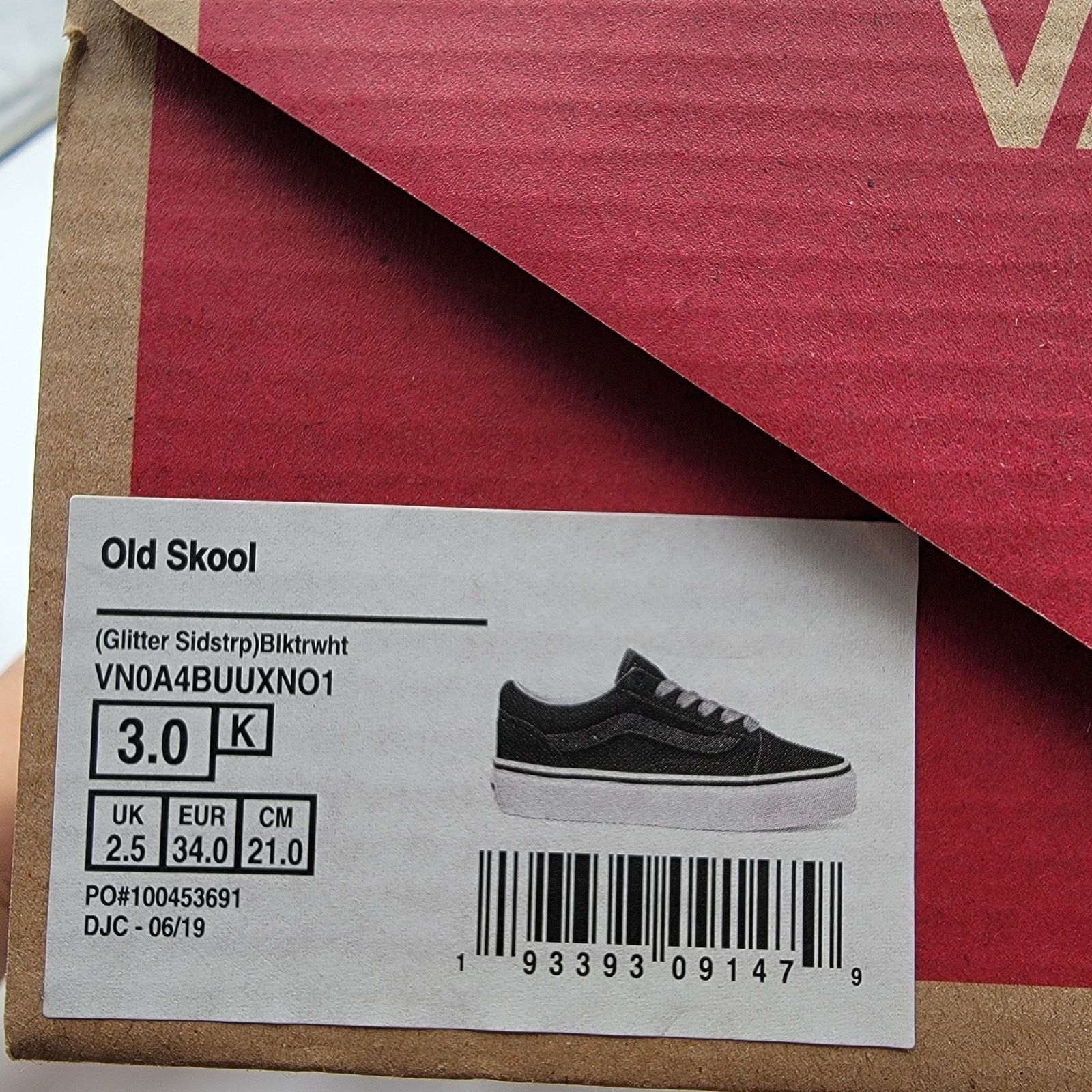 Vans Vans Old Skool Glitter Sidestripe Black WmSz 4.5 VN0A4BUUXNO Size US 4.5 / IT 34.5 - 9 Thumbnail