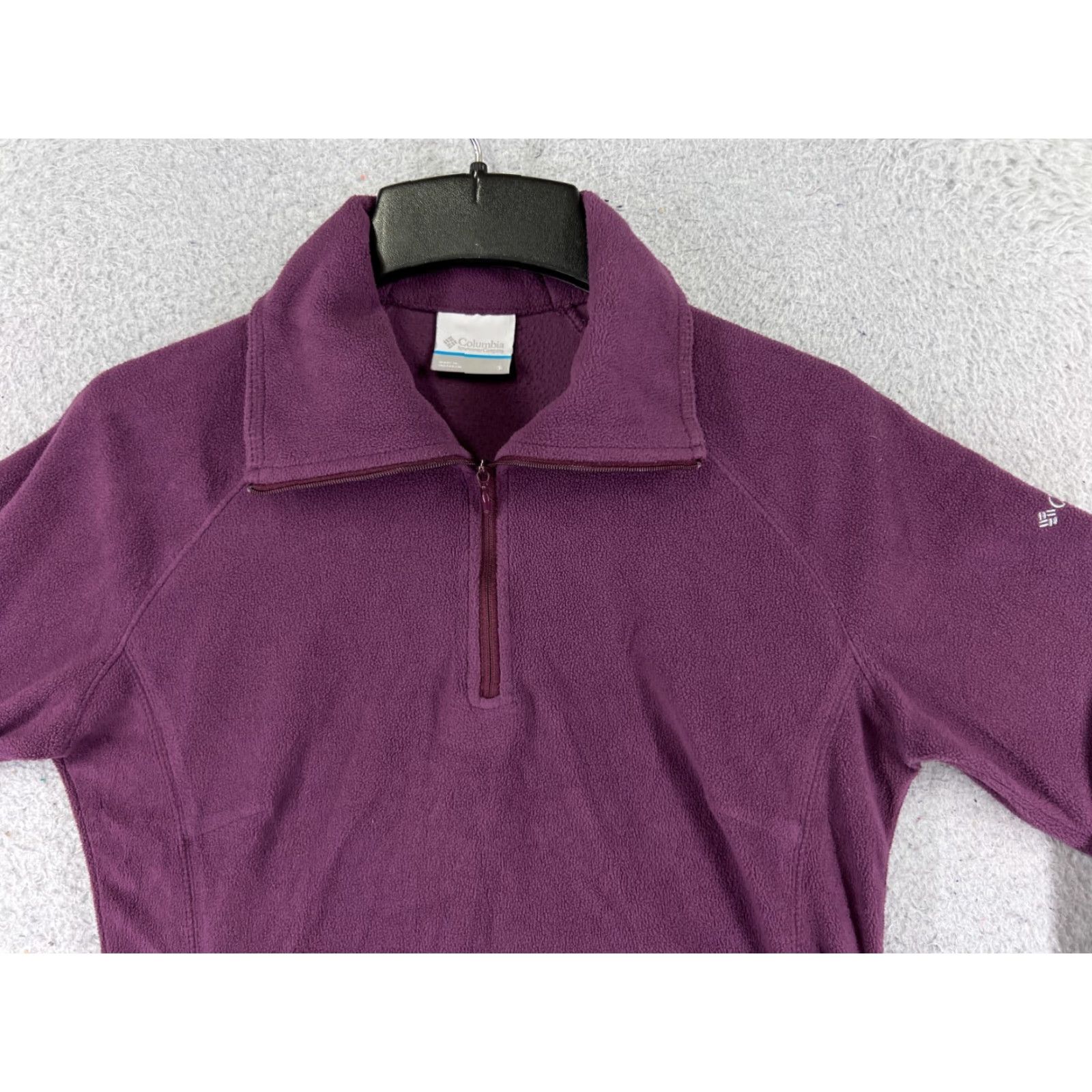 Vintage Columbia Women Sweater Mock Neck Full Zip Fleece Polyester Purple Size S / US 4 / IT 40 - 4 Thumbnail