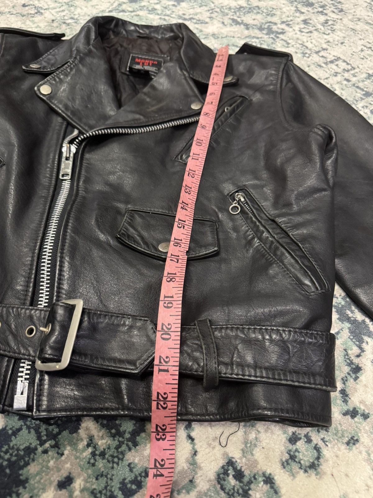 Vintage VINTAGE MONDO LUI DOUBLE COLLAR BIKER LEATHER JACKET Size US M / EU 48-50 / 2 - 11 Thumbnail