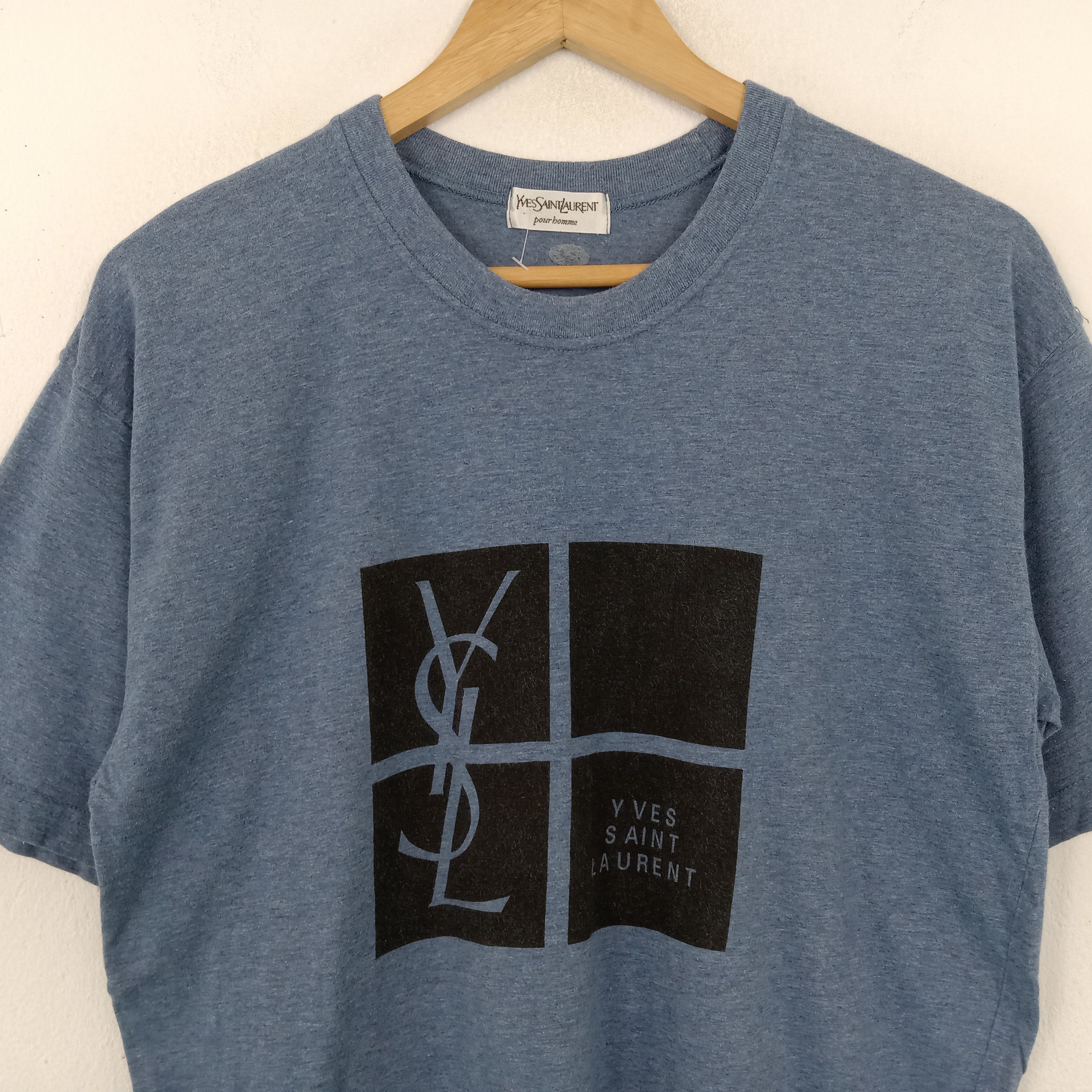 Vintage × Yves Saint Laurent Vintage Yves Saint Lauren Pour Homme Italian Brand Tshirt Size US M / EU 48-50 / 2 - 2 Thumbnail