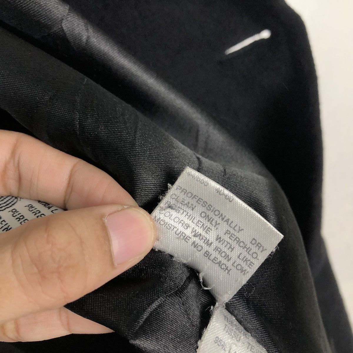 Japanese Brand 🔥Rich Black - Long Fly Coats Wool Herringbone Marella Size US M / EU 48-50 / 2 - 20 Thumbnail