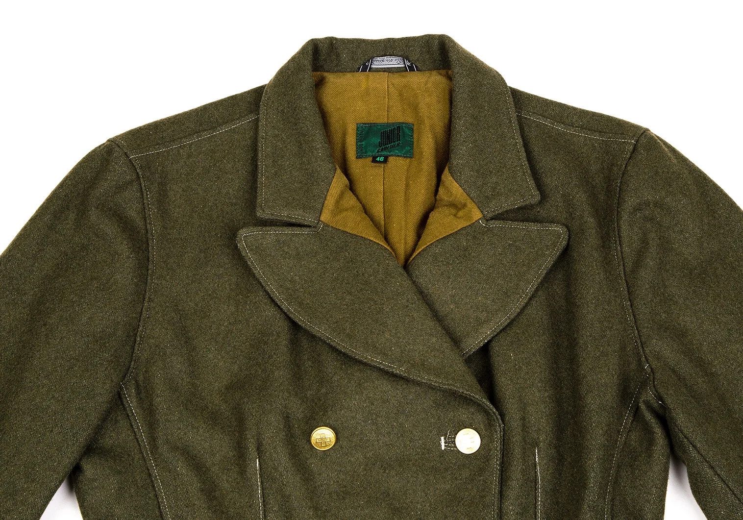 Jean Paul Gaultier Wool Double Button Jacket in Khaki Size 46 Size US S / EU 44-46 / 1 - 2 Thumbnail