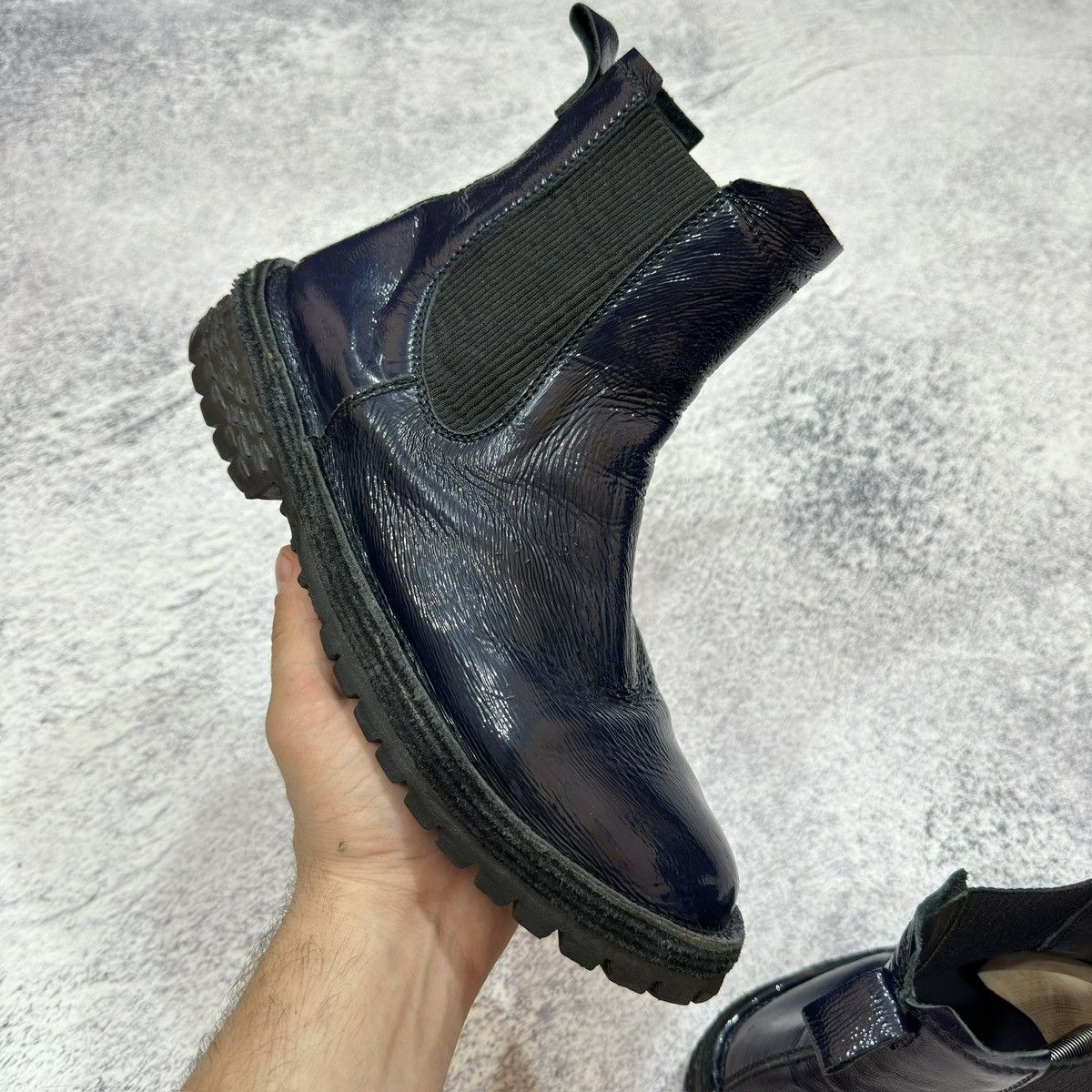 Designer × Handmade × MoMA Moma Mens Chelsea Boots Patent Leather US8 UK7 26cm Size US 8 / EU 41 - 12 Thumbnail