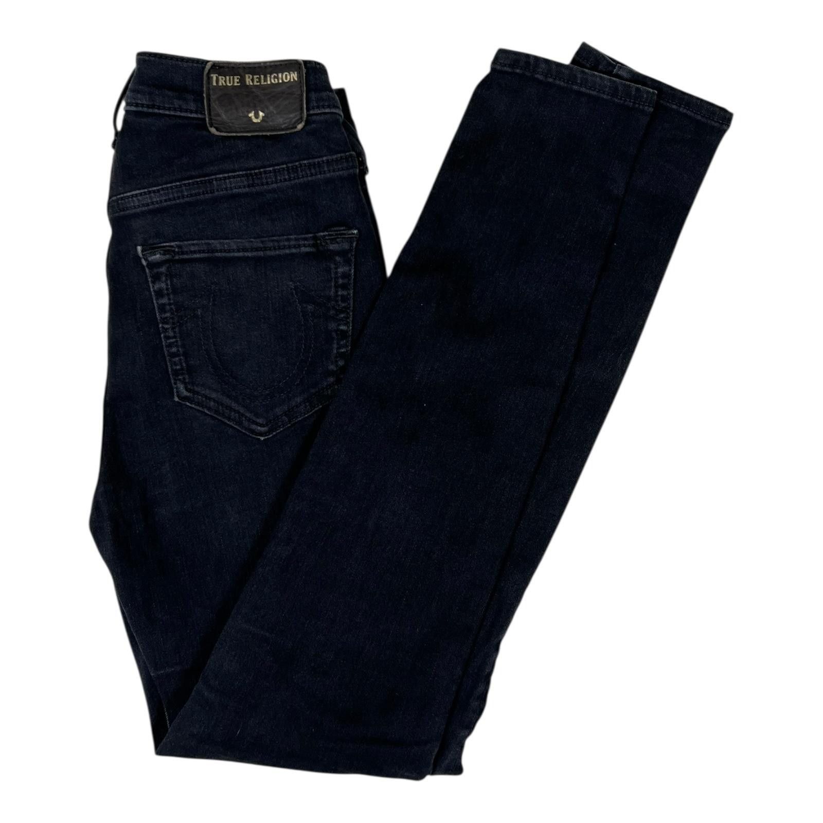 True Religion True Religion Halle Jeans Womens 26 Black High Rise Skinny Size 26" / US 2 / IT 38 - 1 Thumbnail