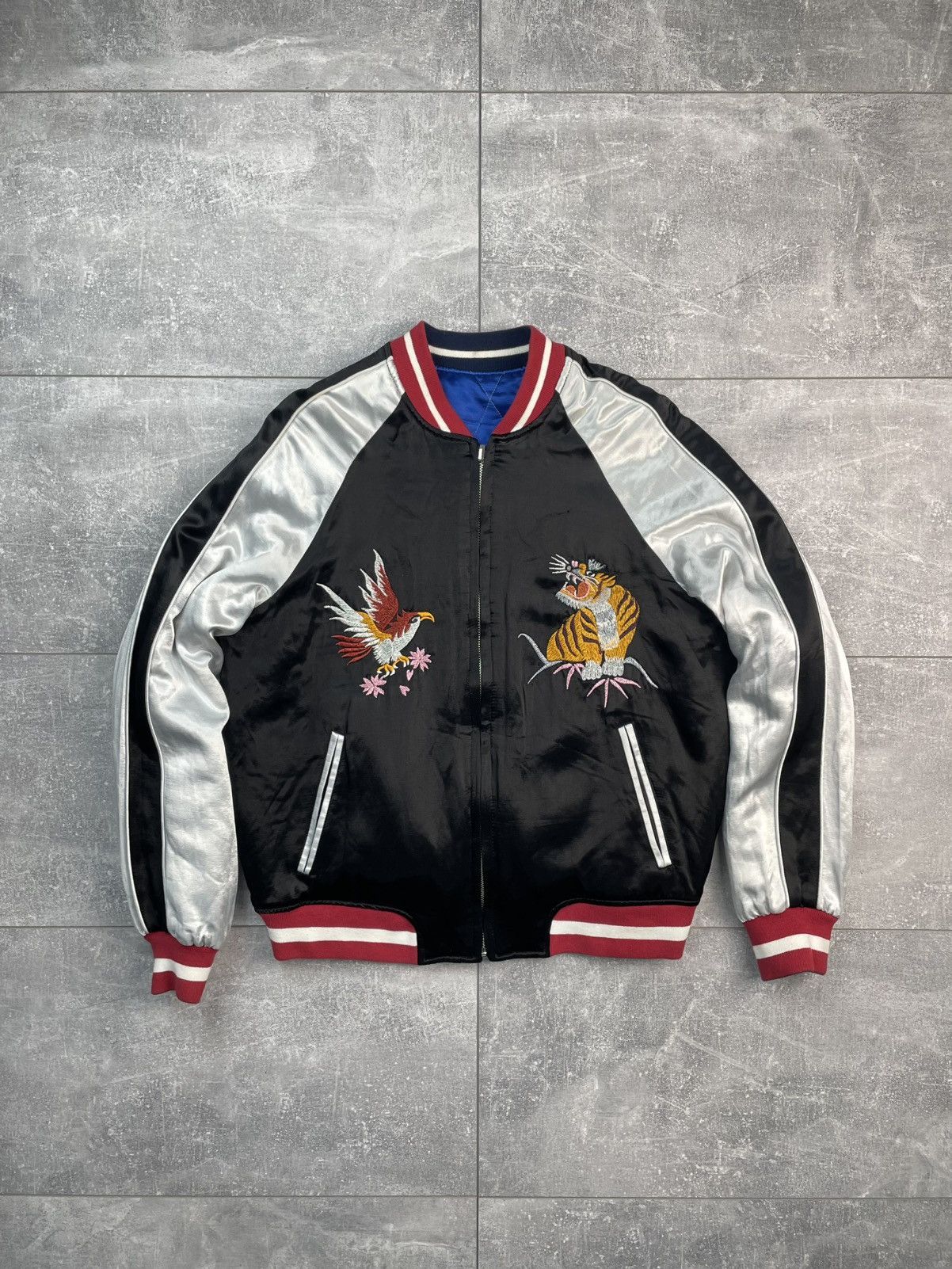 Japanese Brand Vintage Sukajan Souvenir Jacket Eagle Dragon Bomber Size M / US 6-8 / IT 42-44 - 4 Thumbnail