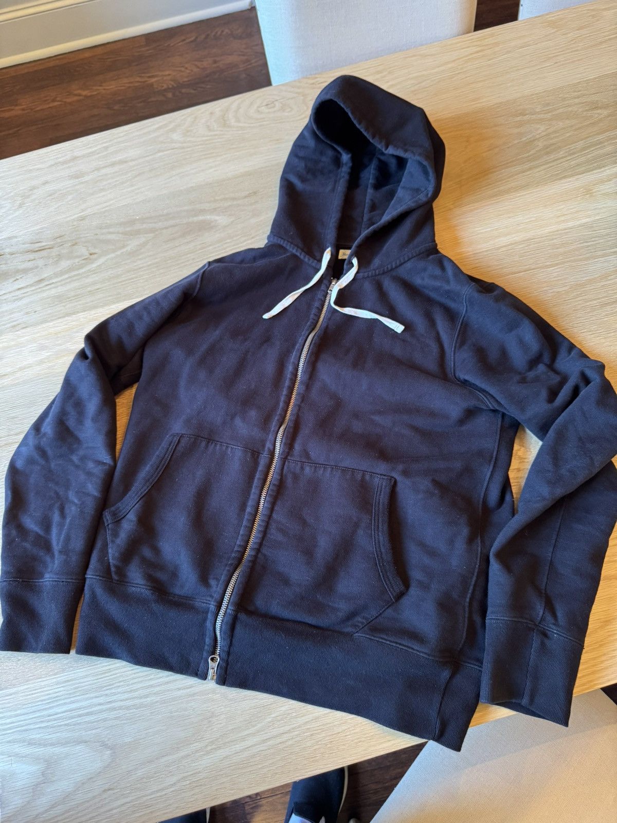 Merz B. Schwanen MERZ B. SCHWANEN HEAVY WEIGHT ZIP HOODIE - DEEP BLACK - 3S80 Size US L / EU 52-54 / 3 - 1 Thumbnail