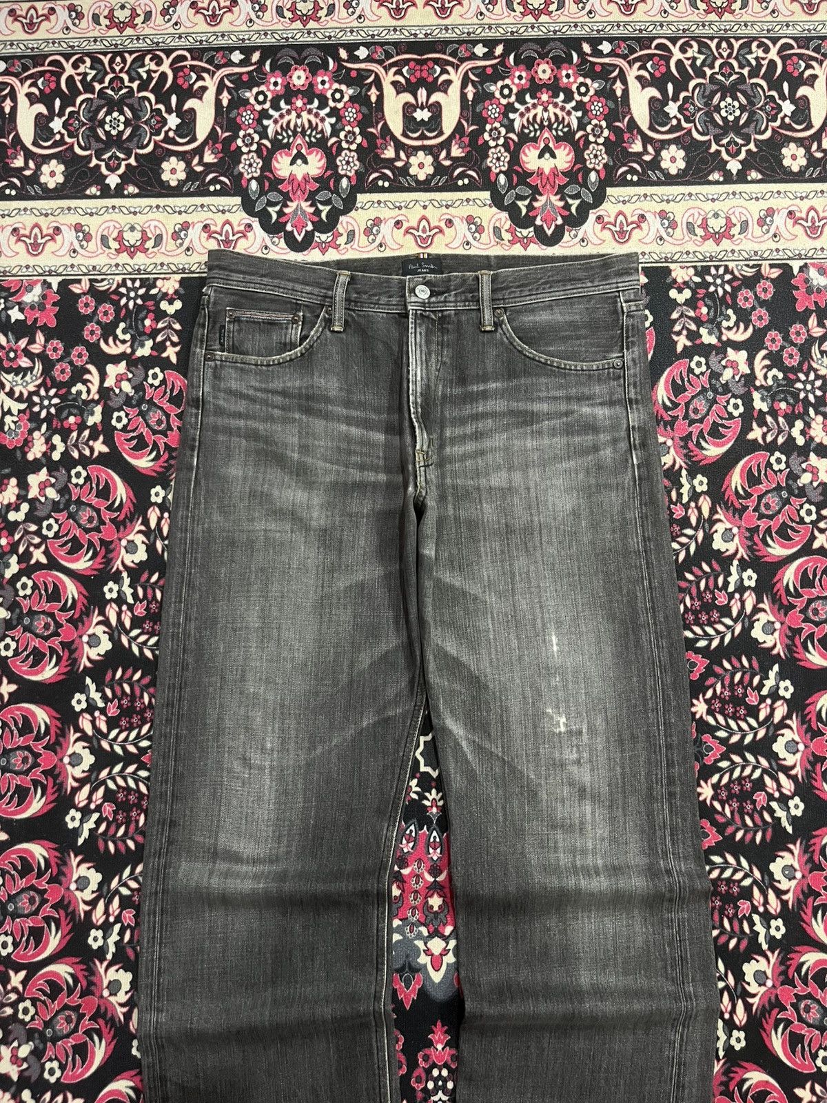 Paul Smith ⚡️Loose Fit⚡️Vintage Designer Paul Smith Black Faded Jeans Size US 34 / EU 50 - 4 Thumbnail