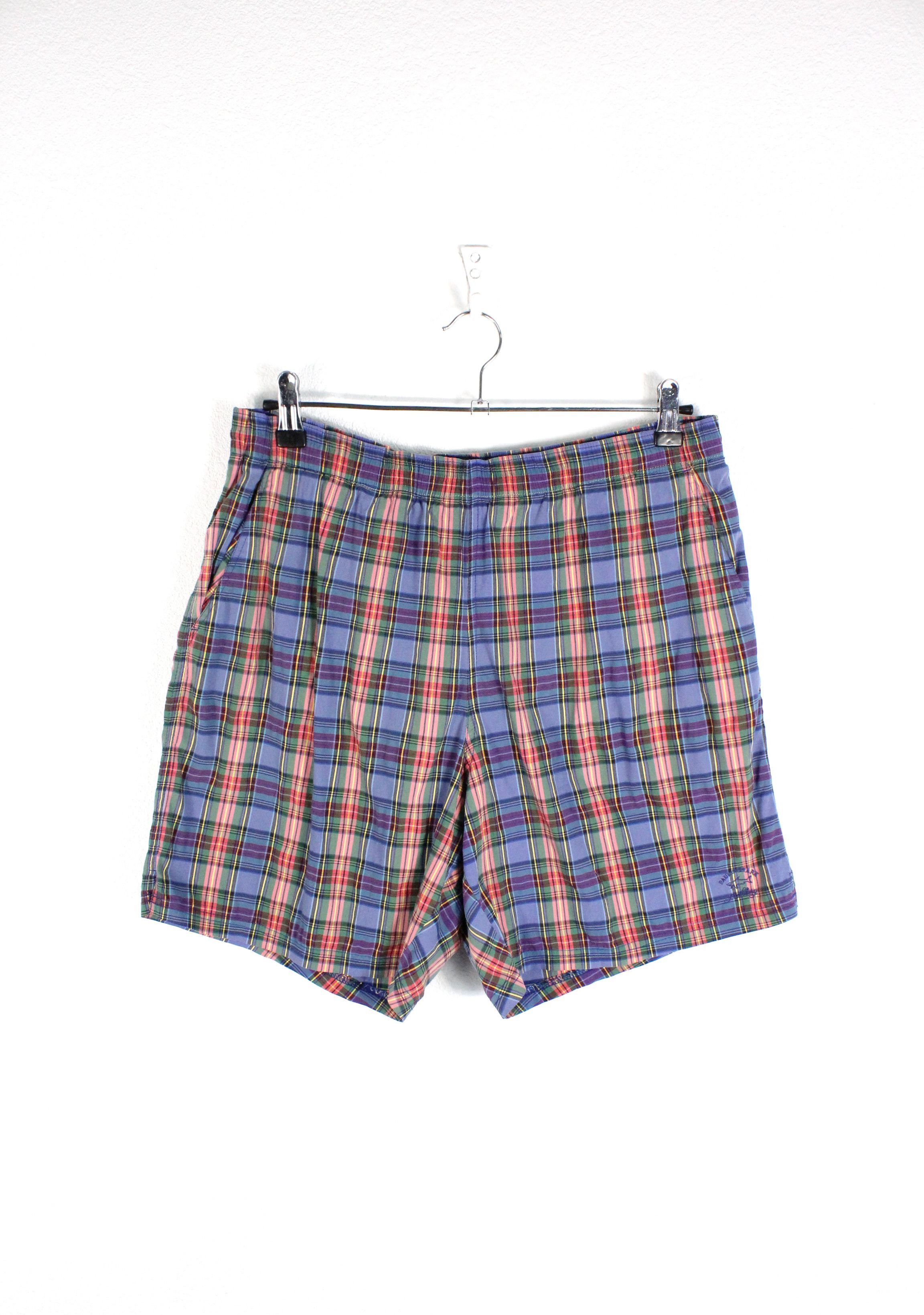 Paul & Shark Vintage Paul & Shark Yachting Logo Tartan Check Swim Shorts Size US 34 / EU 50 - 1 Thumbnail