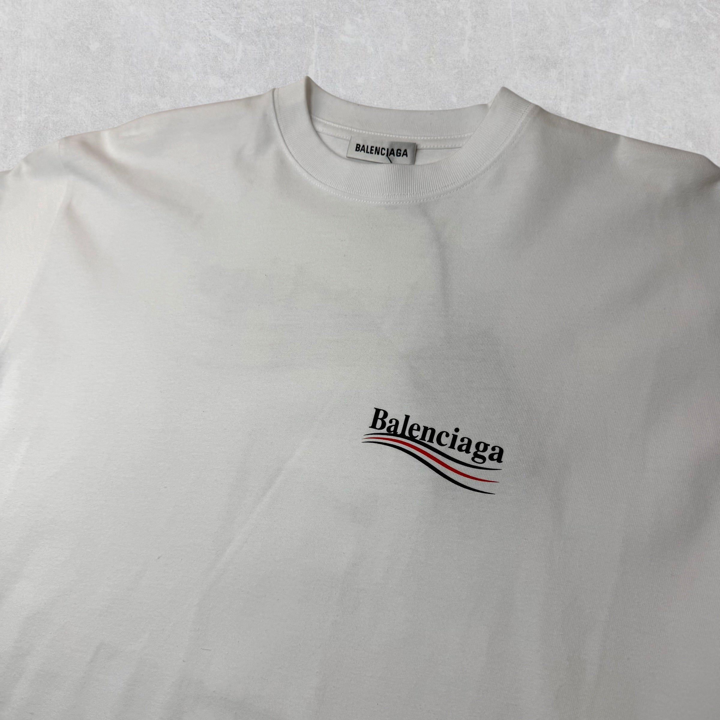 Balenciaga Balenciaga Campaign Logo Tee White S (L) Size US L / EU 52-54 / 3 - 3 Thumbnail