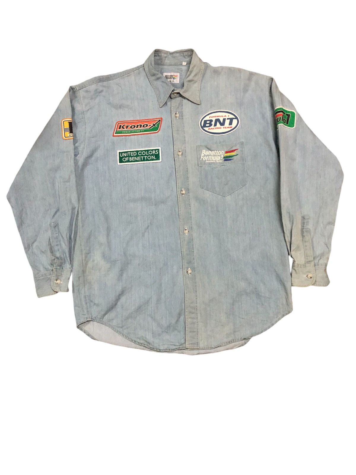 Benetton Benetton Formula One Button Ups Pacthes Shirt Size US M / EU 48-50 / 2 - 1 Thumbnail