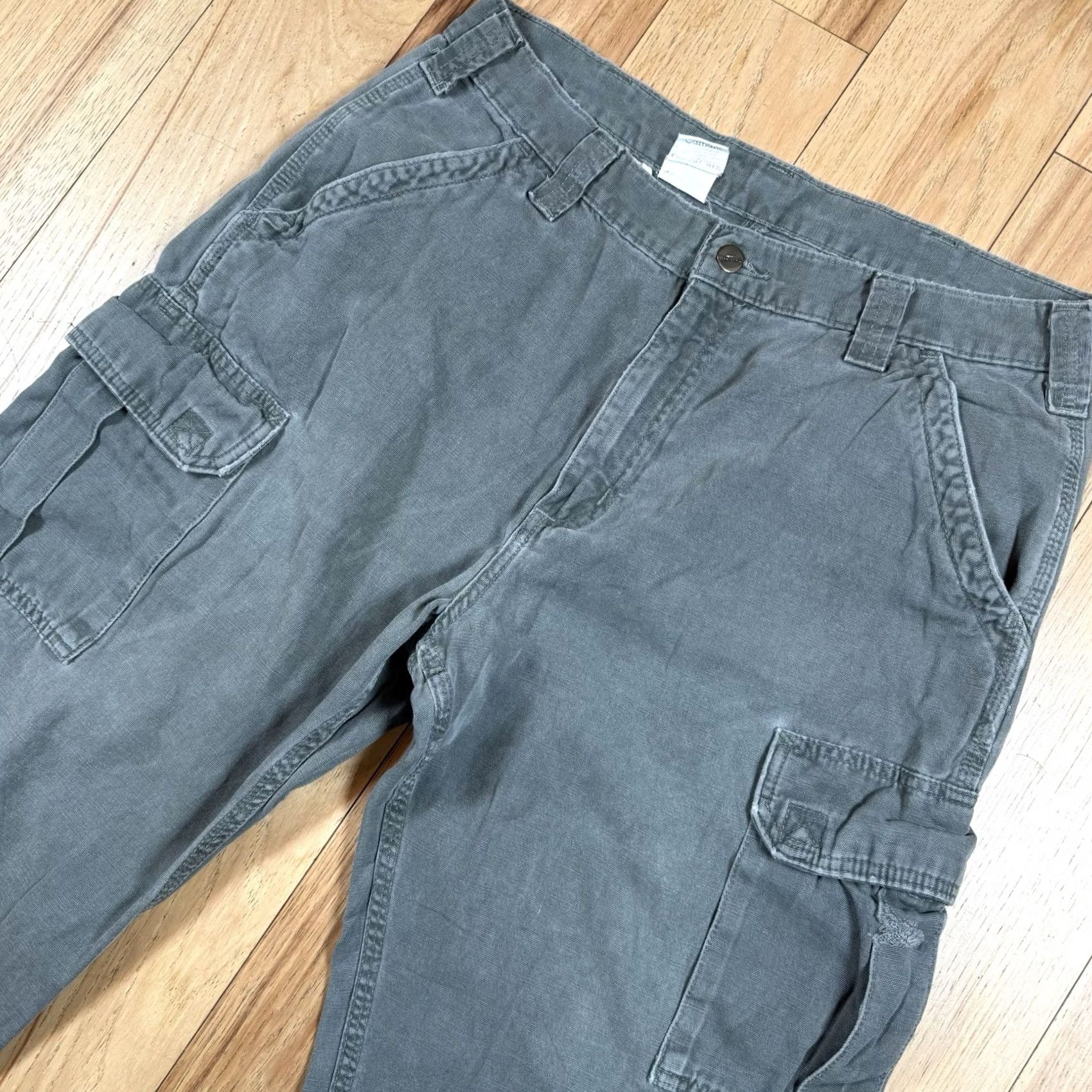 Carhartt VINTAGE Carhartt Pants Mens Green 34x29 Cargo Canvas Dungaree Fit Size US 34 / EU 50 - 4 Thumbnail