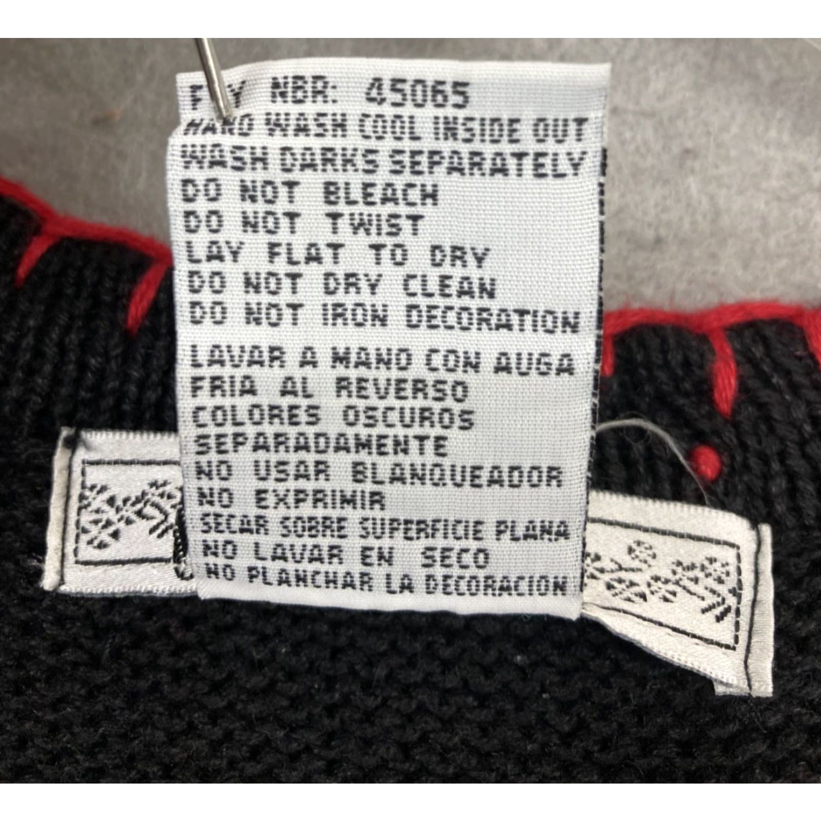 Vintage OHI Black Christmas Snowmen Sweater Vest Womens L Knitted Ugly Holiday Christmas Pattern Embroidered Cap Sleeve Size L / US 10 / IT 46 - 3 Thumbnail