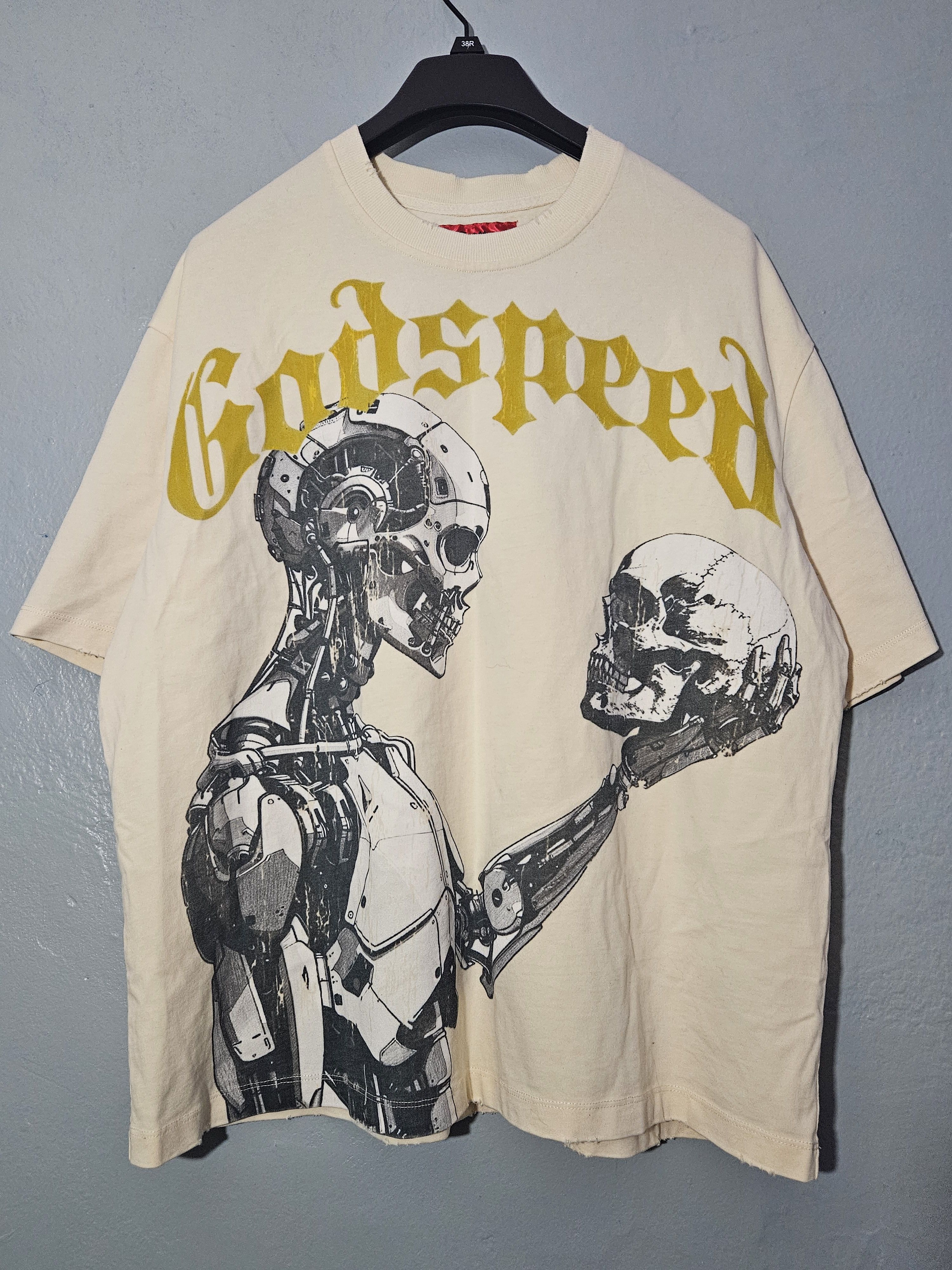Godspeed Mankind Vs AI Bone Red T Shirt Size US L / EU 52-54 / 3 - 1 Thumbnail
