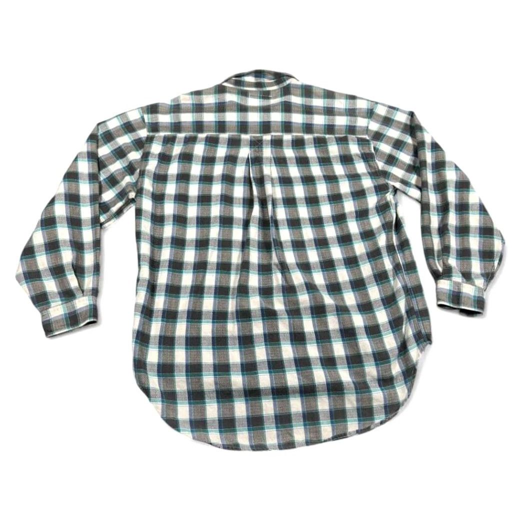 Levi's VINTAGE Levi's Shirt Adult LARGE Gray Green Blue Plaid Grunge Button-Down 90s Mens Size US L / EU 52-54 / 3 - 3 Thumbnail